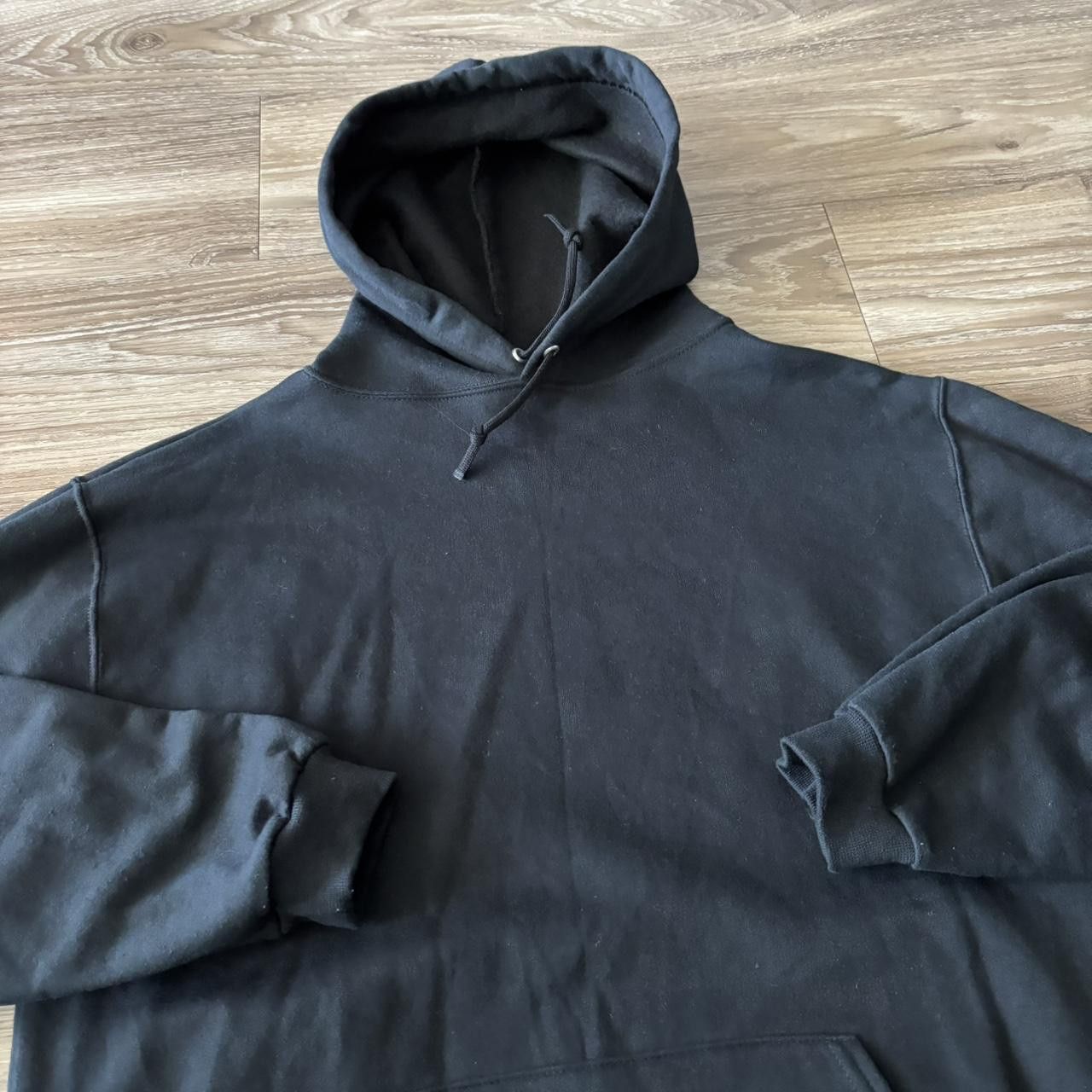Russell Athletic Crazy Vintage Y2K/2000s Black Blank Russell Style Essential Pullover Hoodie! Size M Size US M / EU 48-50 / 2 - 5 Thumbnail
