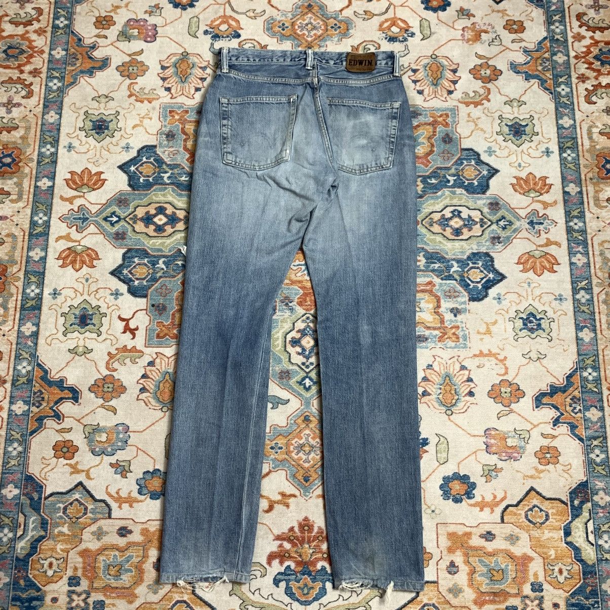 Edwin vintage 90s Edwin 505 distressed selvedge redline jeansdenim Size US 30 / EU 46 - 7 Thumbnail