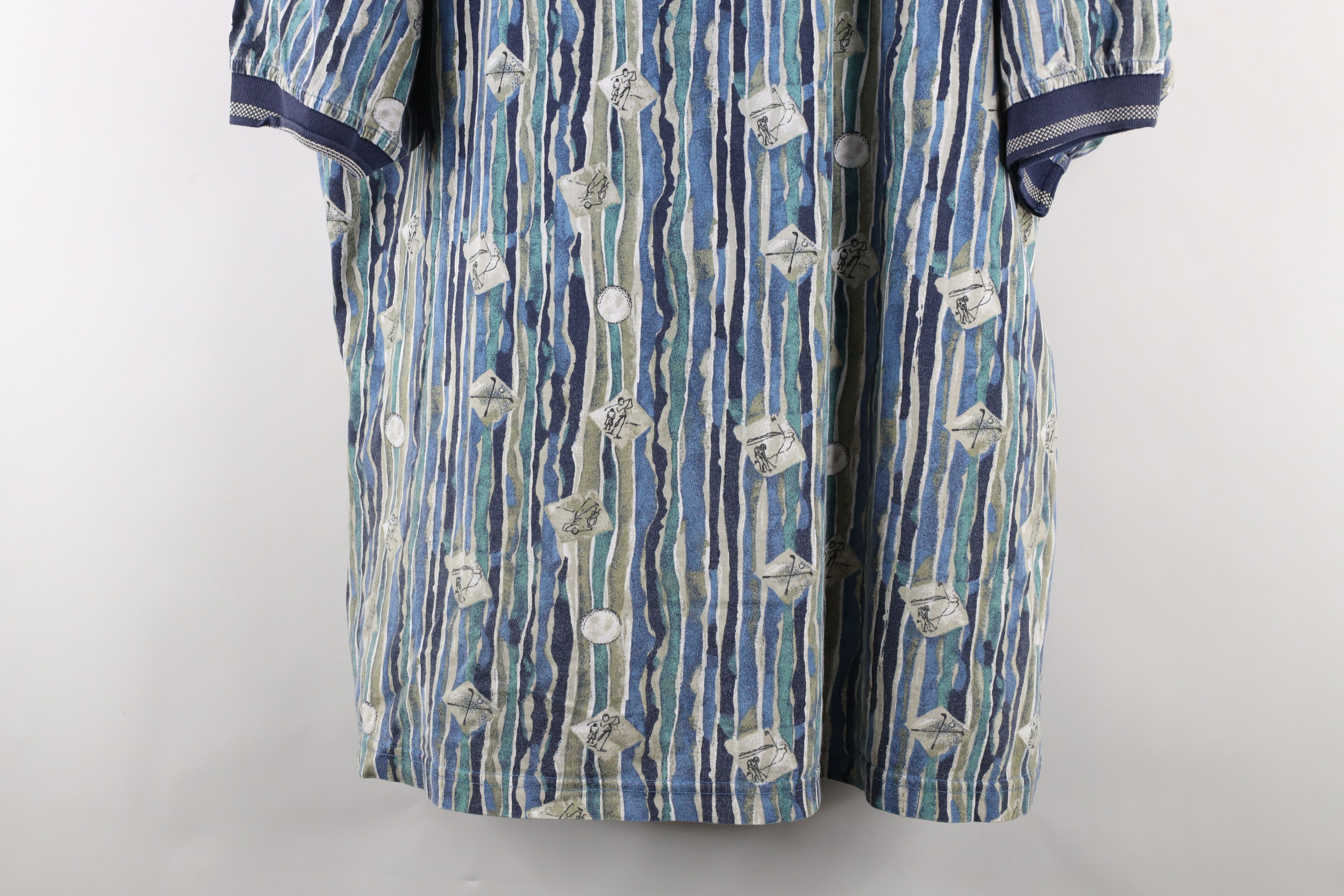 Vintage Vintage 90s Streetwear All Over Print Baggy Golf Polo Size US XL / EU 56 / 4 - 3 Thumbnail