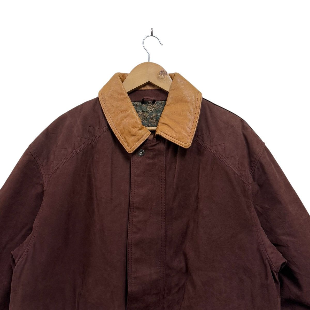 Genuine Leather Vintage Giovanotto Paisley Brown Leather Jacket Size US XL / EU 56 / 4 - 4 Thumbnail