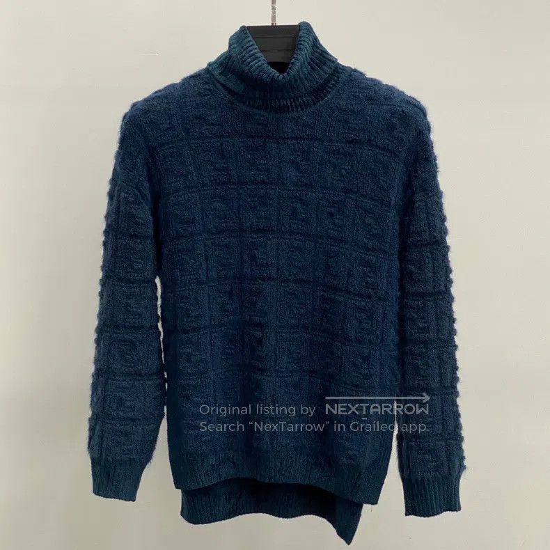 Fendi Fendi Dark blue full print sweater Size 4XL / US 24-26 - 1 Thumbnail