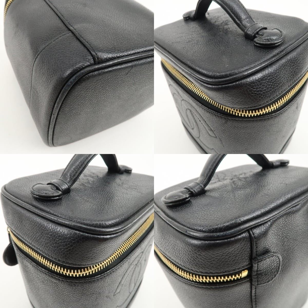 Chanel Chanel Vanity Case Caviar Leather Cosmetic Pouch Black Size ONE SIZE - 5 Thumbnail