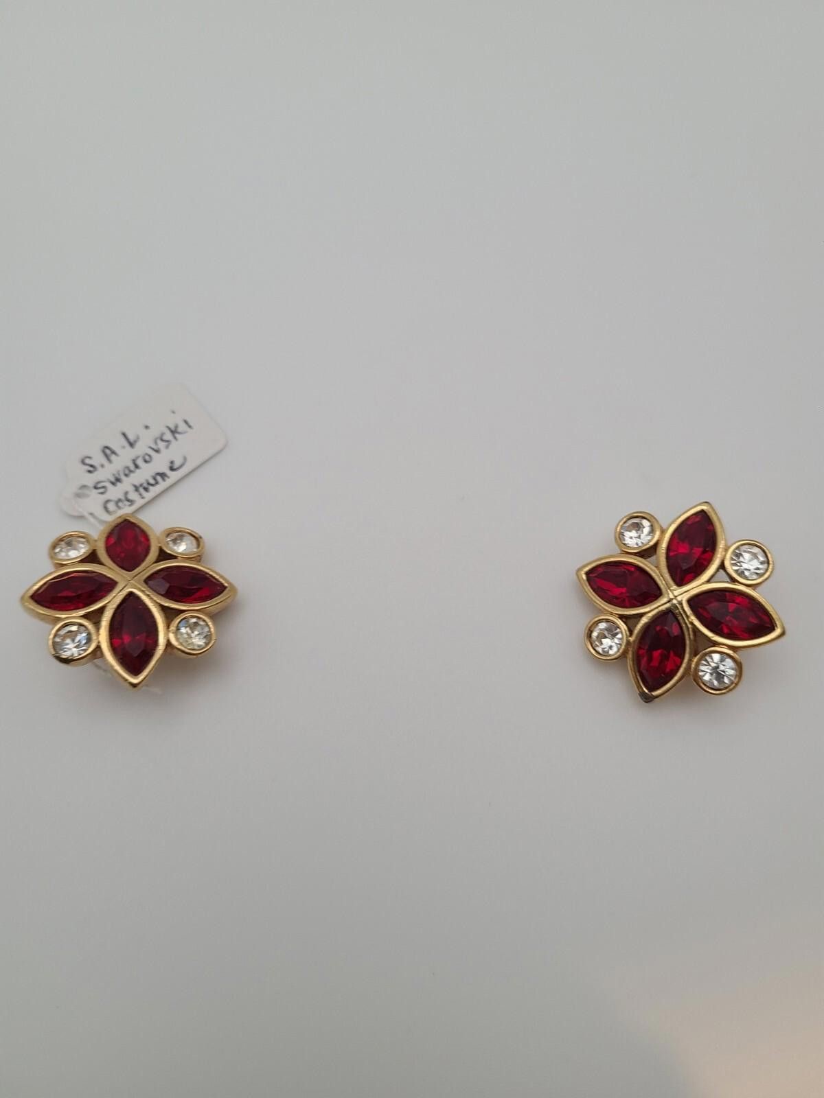 Other S.A.L Vintage Swarovski Crystal Marquis Clip Earrings Size ONE SIZE - 2 Thumbnail