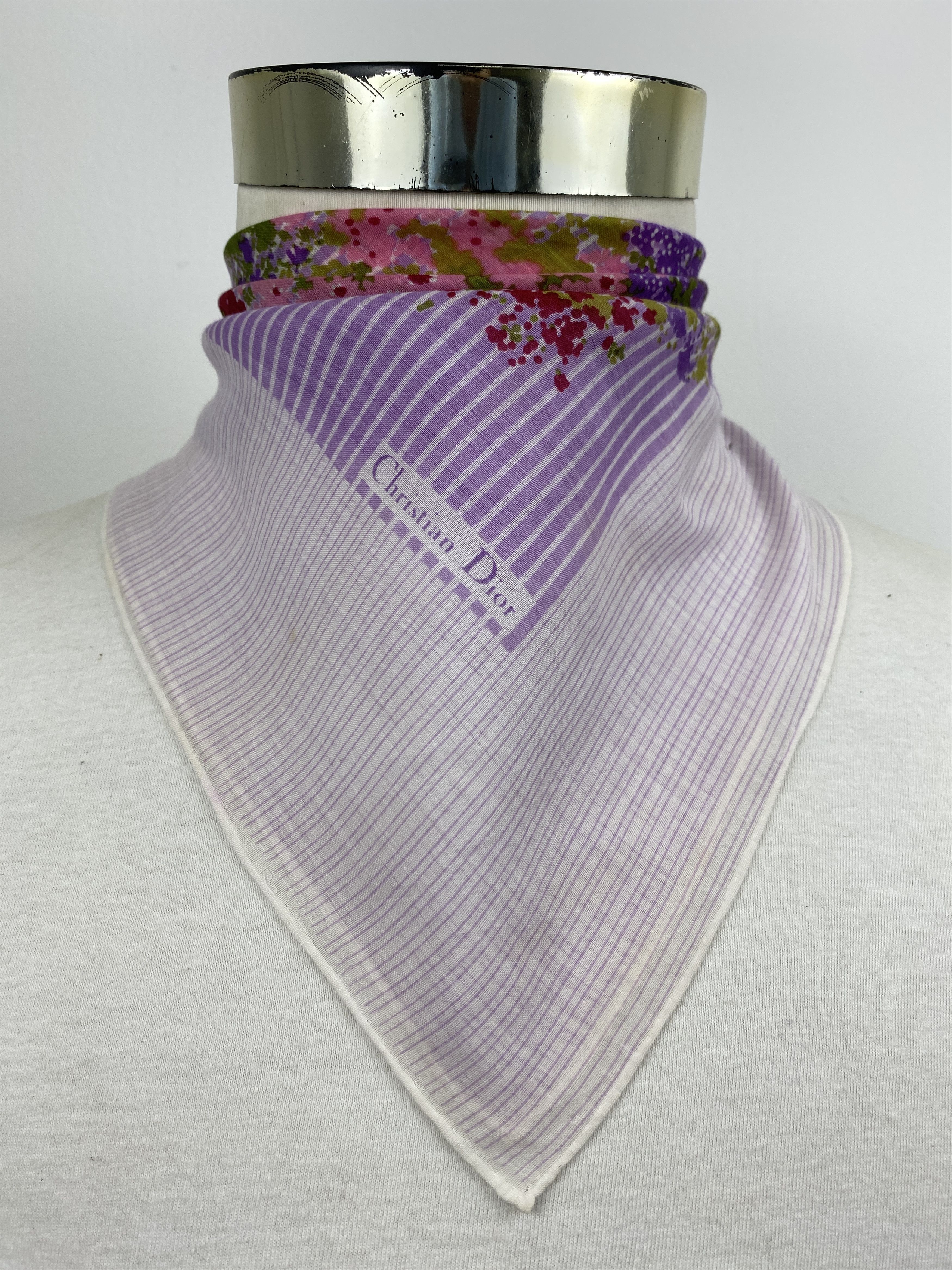 Christian Dior Monsieur Christian Dior Bandana / Handkerchief / Neckerchief HKC0675 Size ONE SIZE - 2 Thumbnail