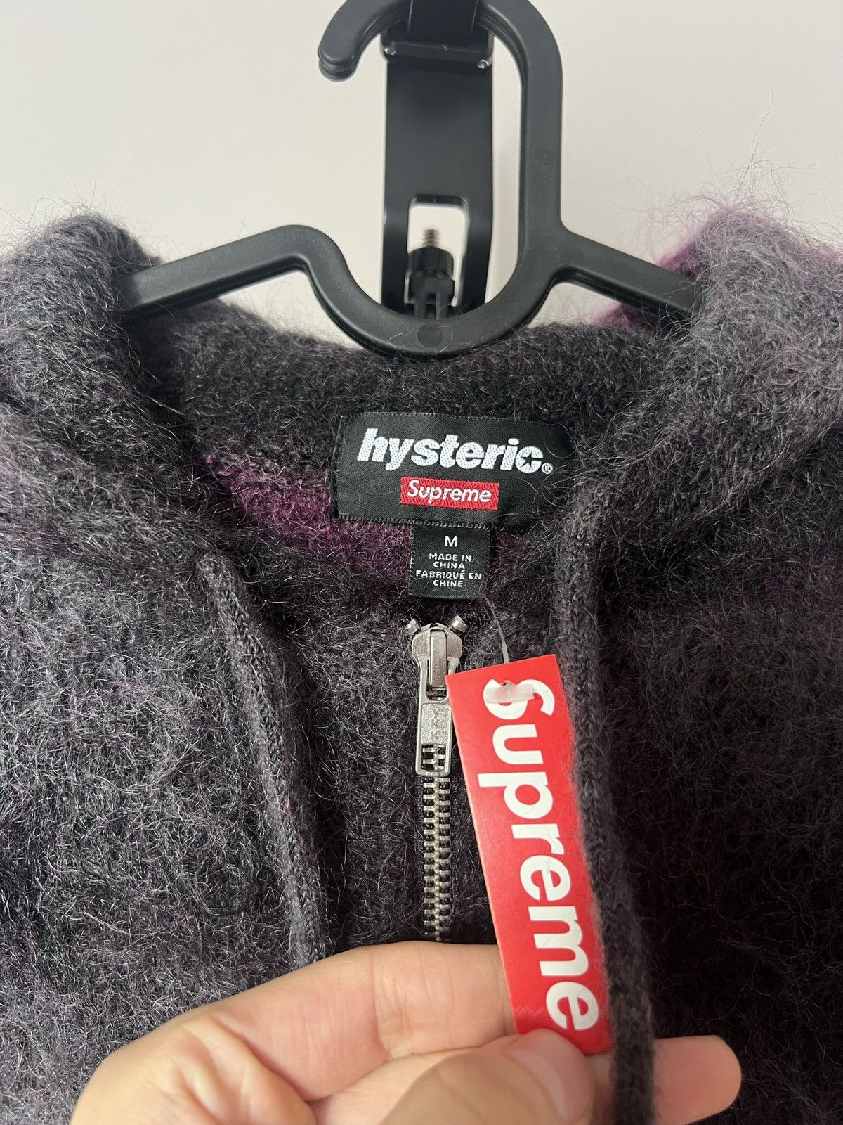 Hysteric Glamour × Supreme Supreme®/Hysteric Glamour Mohair Zip Up Hooded Sweater Size US M / EU 48-50 / 2 - 3 Thumbnail