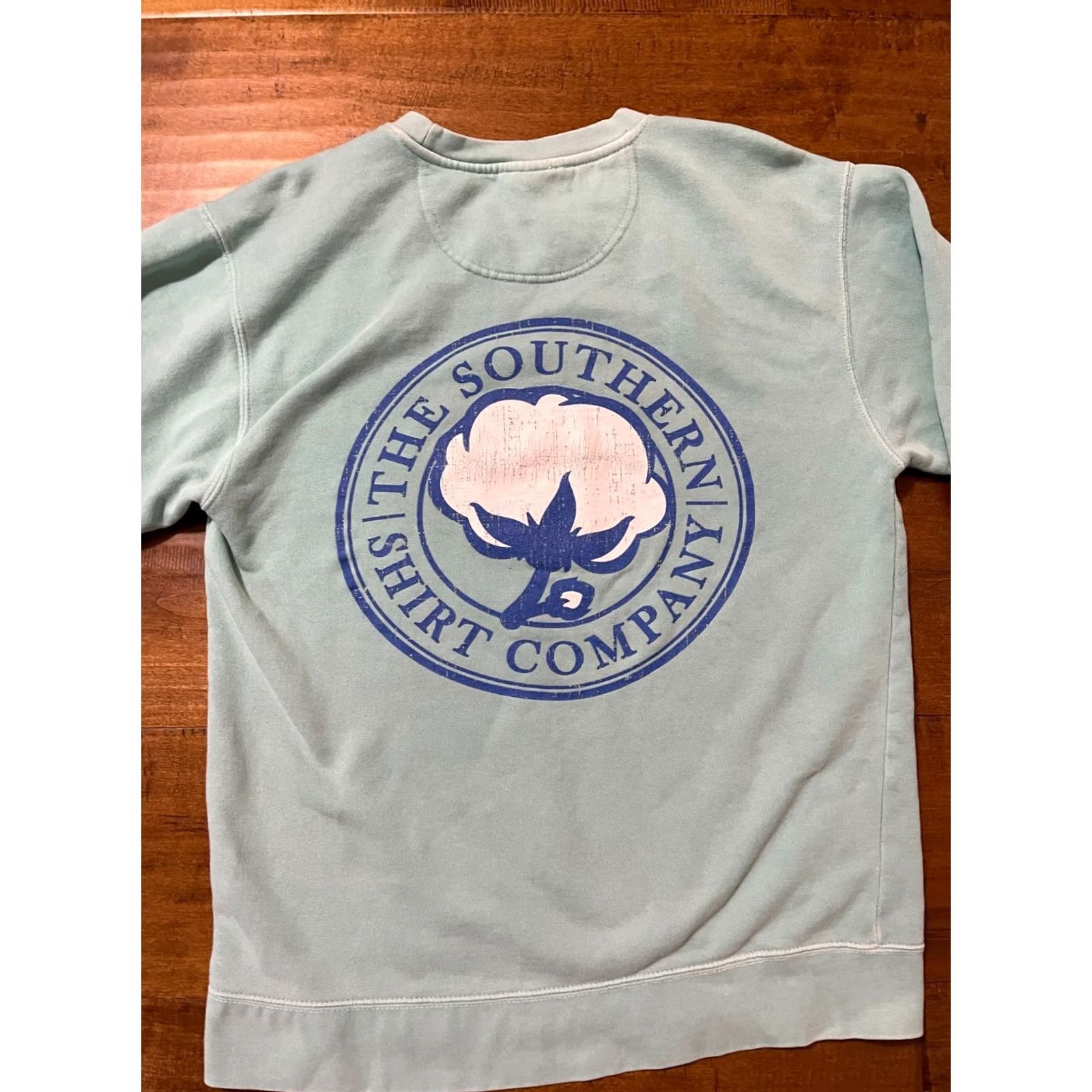 AQUA Southern Shirt Company Pastel Aqua Pullover Crewneck Sweatshirt Men's M Size US M / EU 48-50 / 2 - 2 Thumbnail