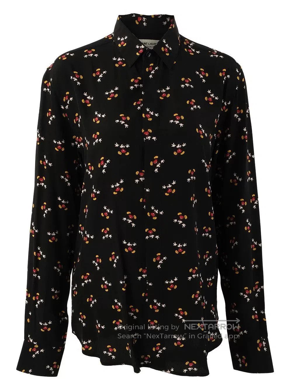 Yves Saint Laurent Saint Laurent Silk Mickey Mouse Shirt. Size S / US 4 / IT 40 - 1 Thumbnail