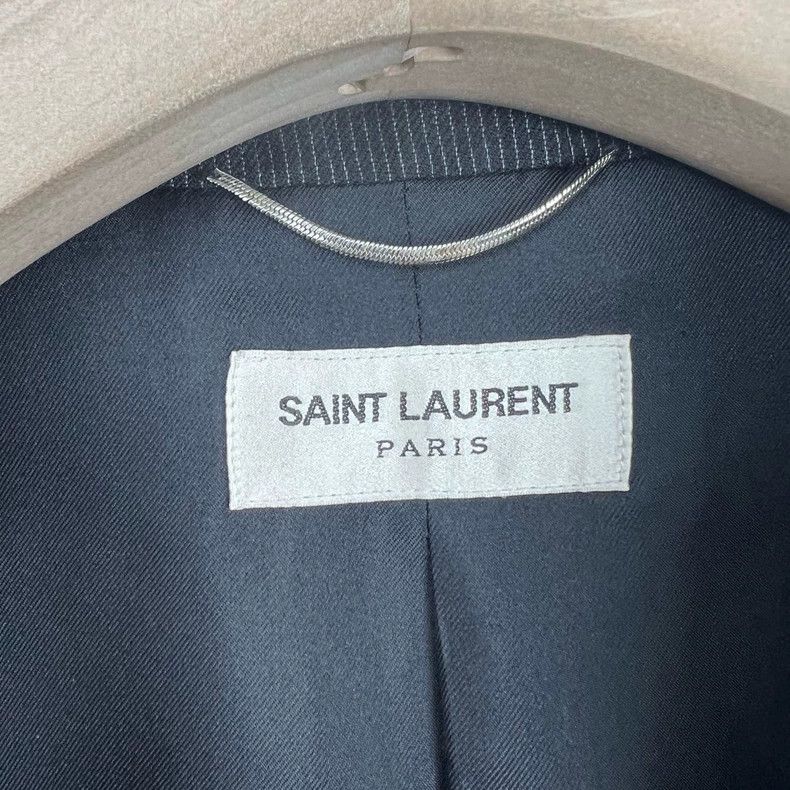 Saint Laurent Paris Saint Laurent ParisBlack and grey vertical stripe suits 2 Size 46R - 4 Thumbnail