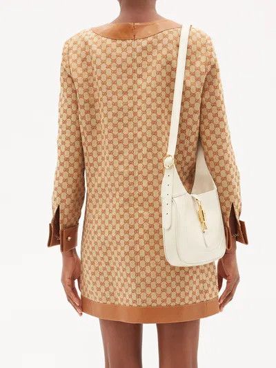 Gucci o1y0925 Mini Dress in Beige/Brown Size M / US 6-8 / IT 42-44 - 4 Thumbnail