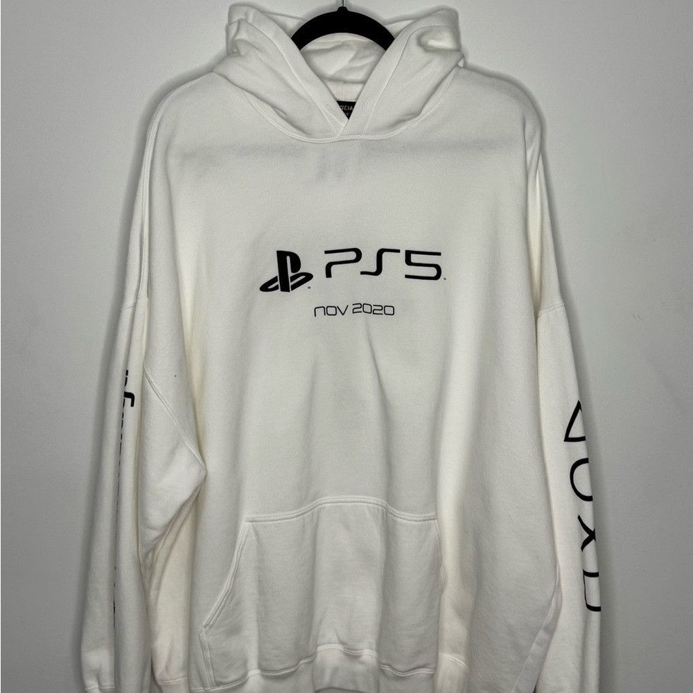 Balenciaga Balenciaga PS5 Hoodie Sweatshirt White Men’s XL Size US XL / EU 56 / 4 - 2 Thumbnail