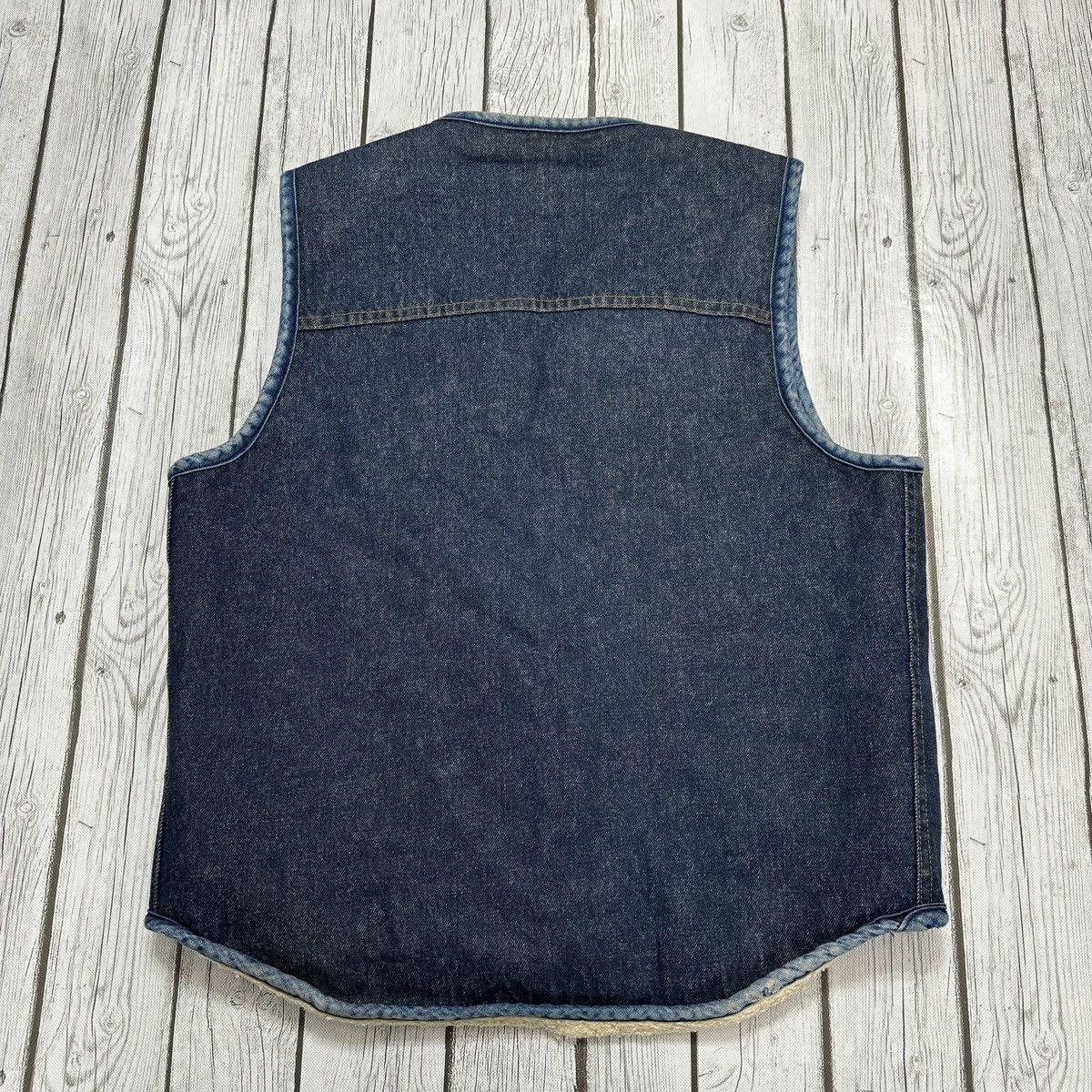 Sears × Vintage Vintage Sears Roebucks sherpa lined denim vest Size US L / EU 52-54 / 3 - 2 Thumbnail