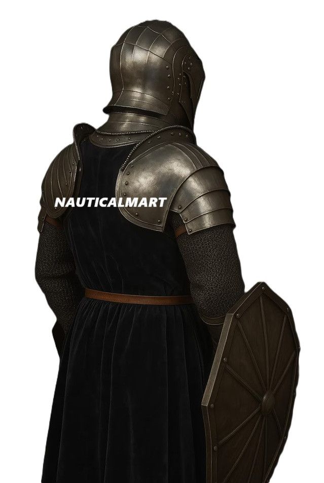 Handmade Medieval Knight Half Armor Suit: Dark Soul