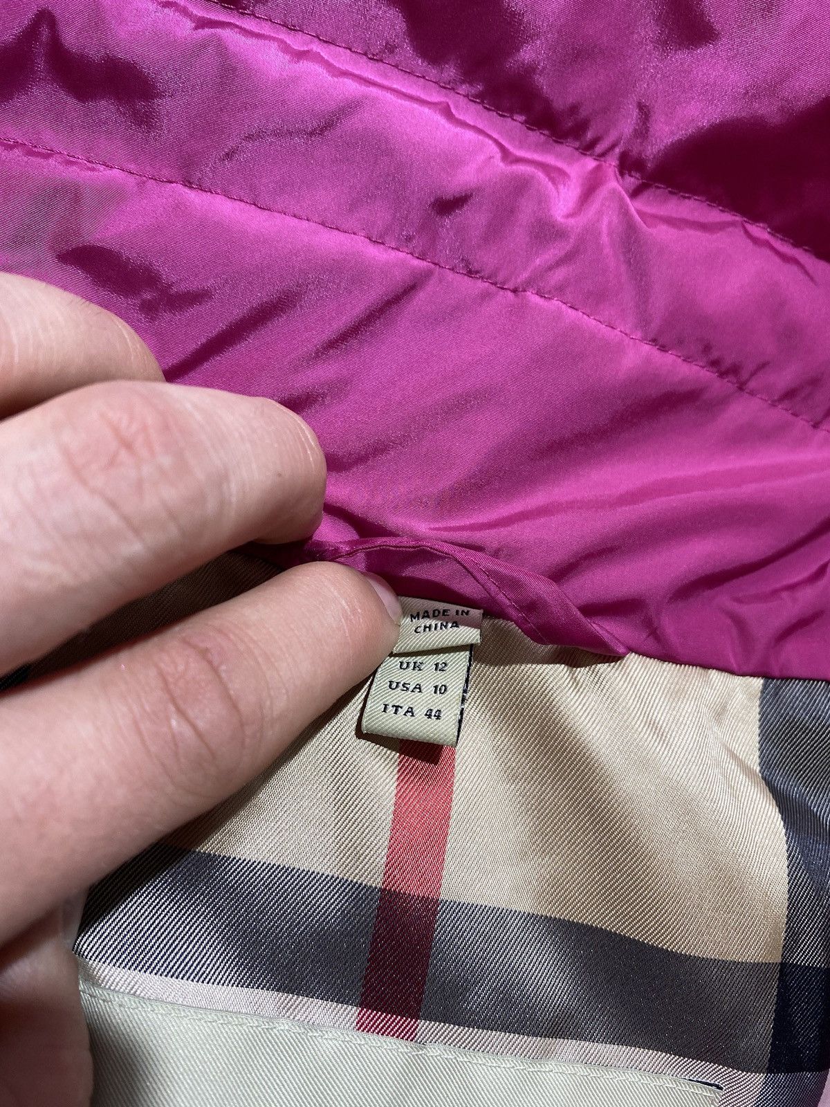 Burberry × Vintage burberry nylon pink 3/4 cropp sleeve jacket Size L / US 10 / IT 46 - 5 Thumbnail