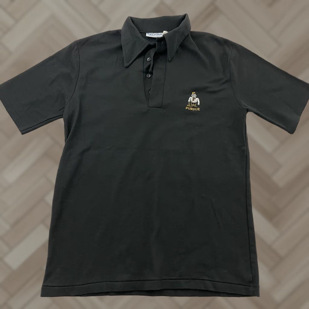 Vintage VINTAGE Scuca Purdue Boilermakers Short Sleeve Polo Shirt M Black Mens Polo Shirt Size US M / EU 48-50 / 2 - 1 Thumbnail