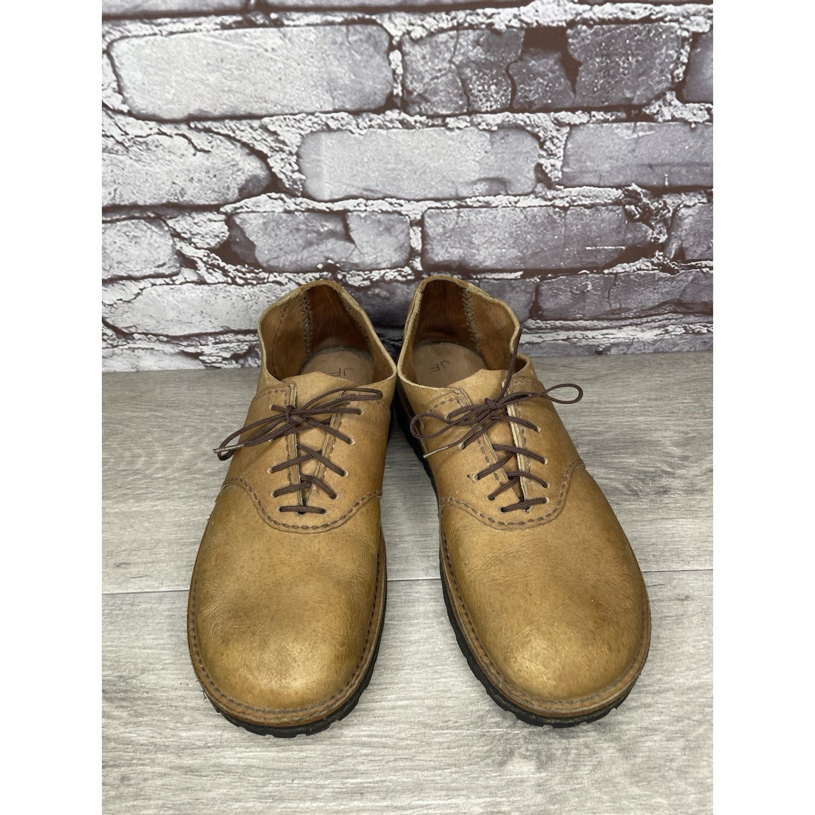 Vibram JF Vibram Brown Leather Casual Lace Up Oxfords Shoes Women S Size US 8.5 / IT 38.5 - 4 Thumbnail