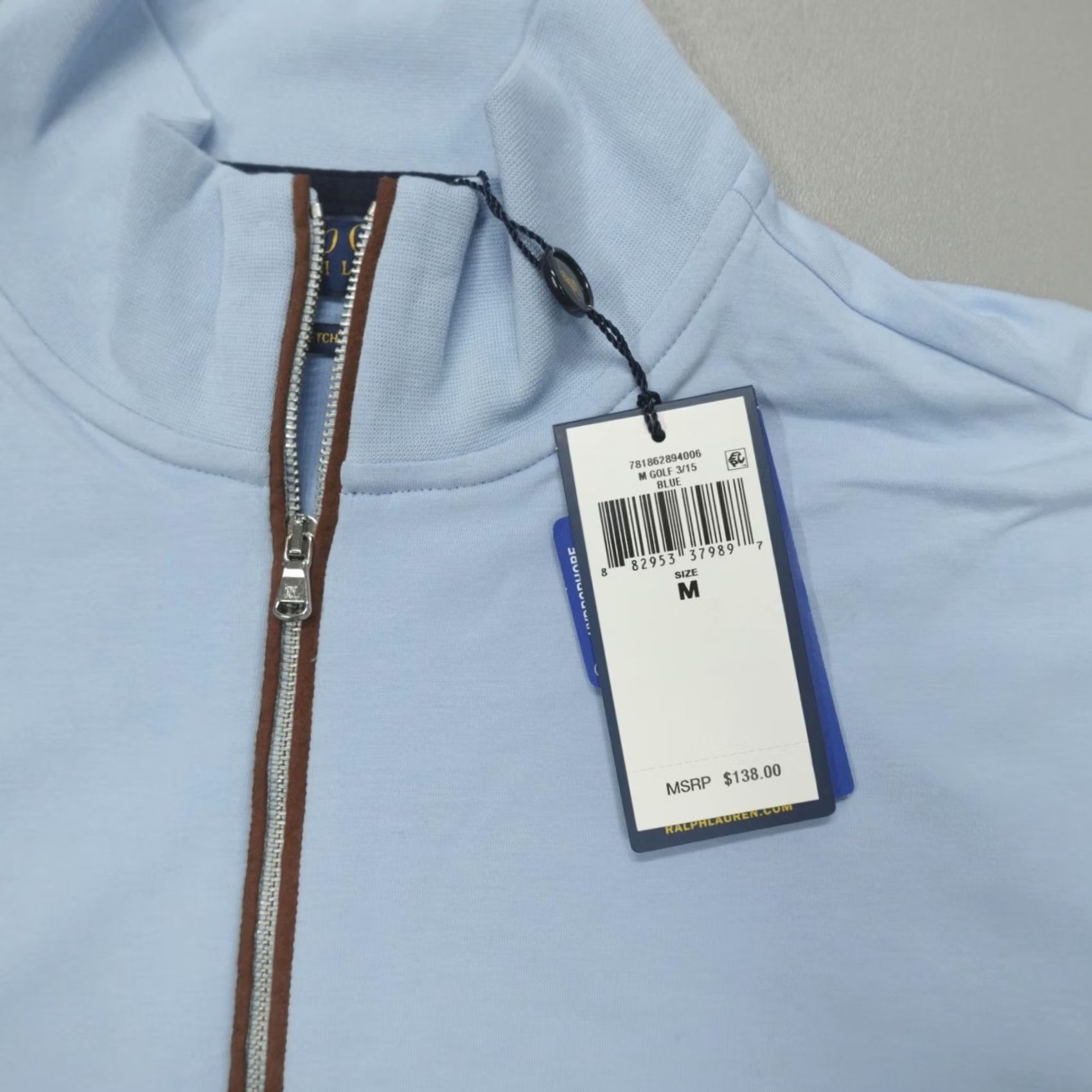 Polo Ralph Lauren Polo Ralph Lauren Golf 1/4 Zip Men's M Stretch Lisle Water Repellent Blue Shirt Size US M / EU 48-50 / 2 - 4 Thumbnail
