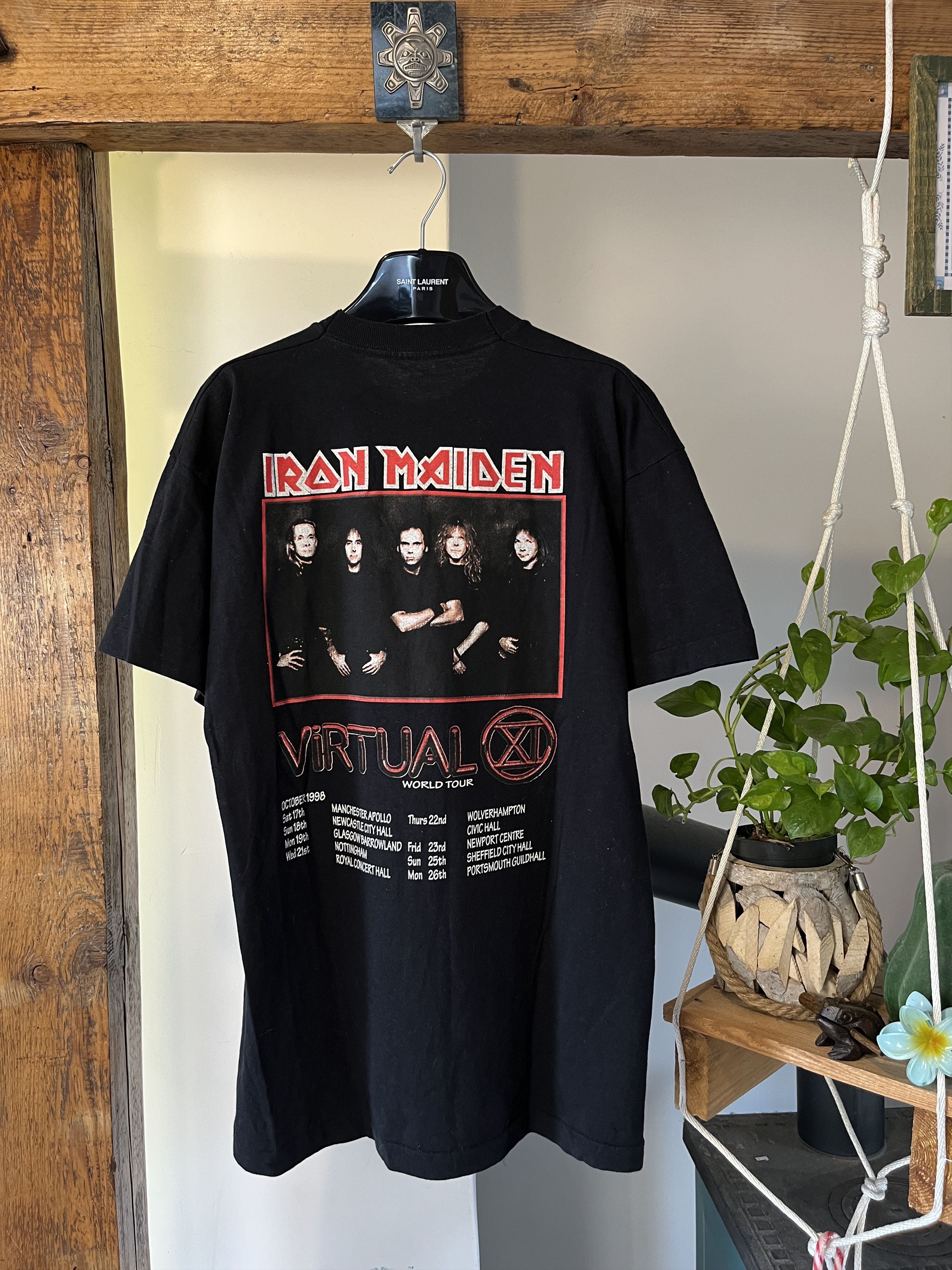 Band Tees × Iron Maiden × Vintage 1998 Iron Maiden ‘Virtua XI’ World Tour Tee Size US M / EU 48-50 / 2 - 2 Thumbnail
