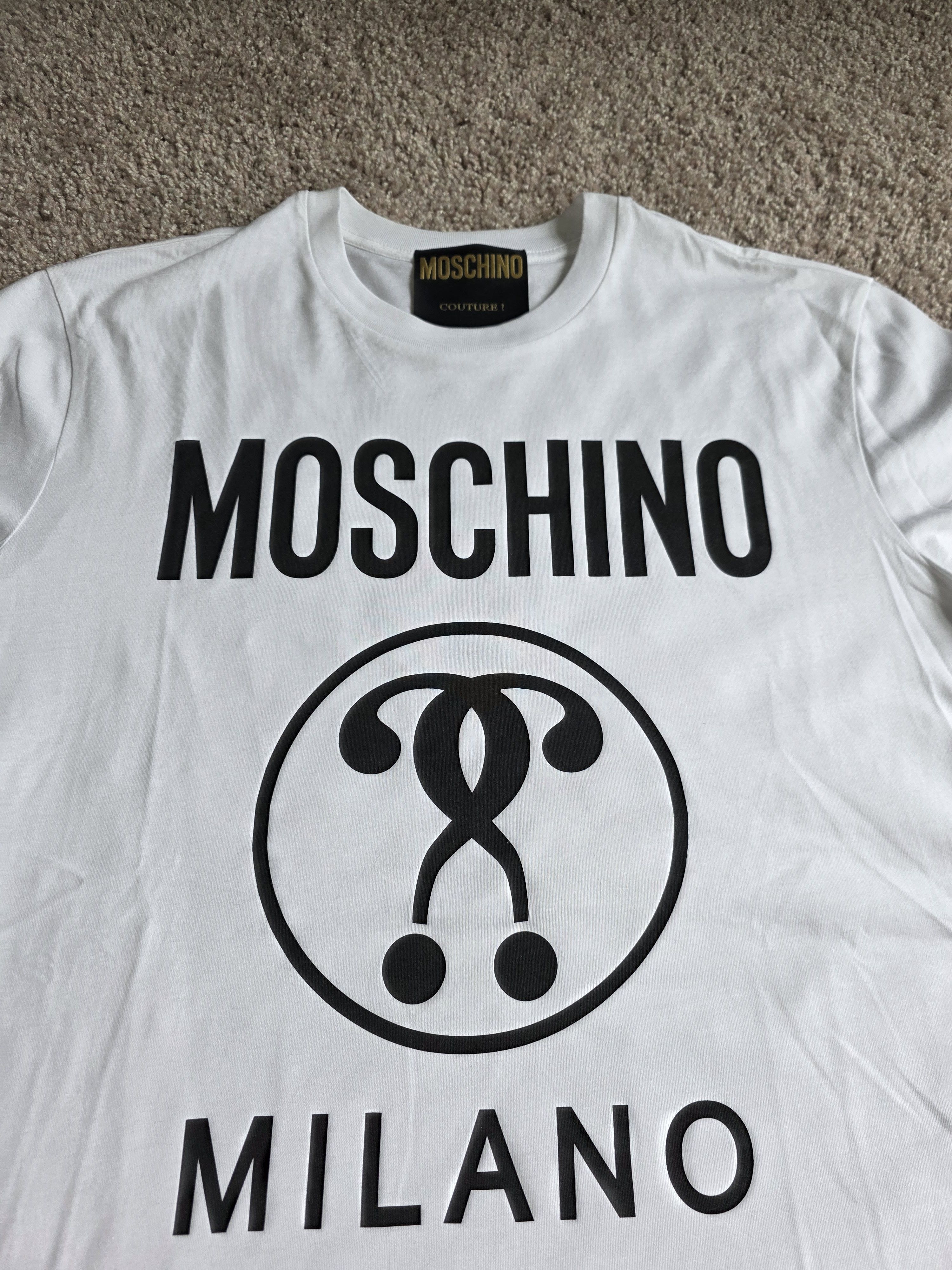 Moschino Moschino: Question Mark T-Shirt (NEW) Size US L / EU 52-54 / 3 - 8 Thumbnail