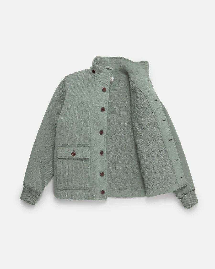 Dehen 1920 💚 Dehen 1920 Submariner Sweater Coat Sage Large NEW Size US L / EU 52-54 / 3 - 2 Thumbnail