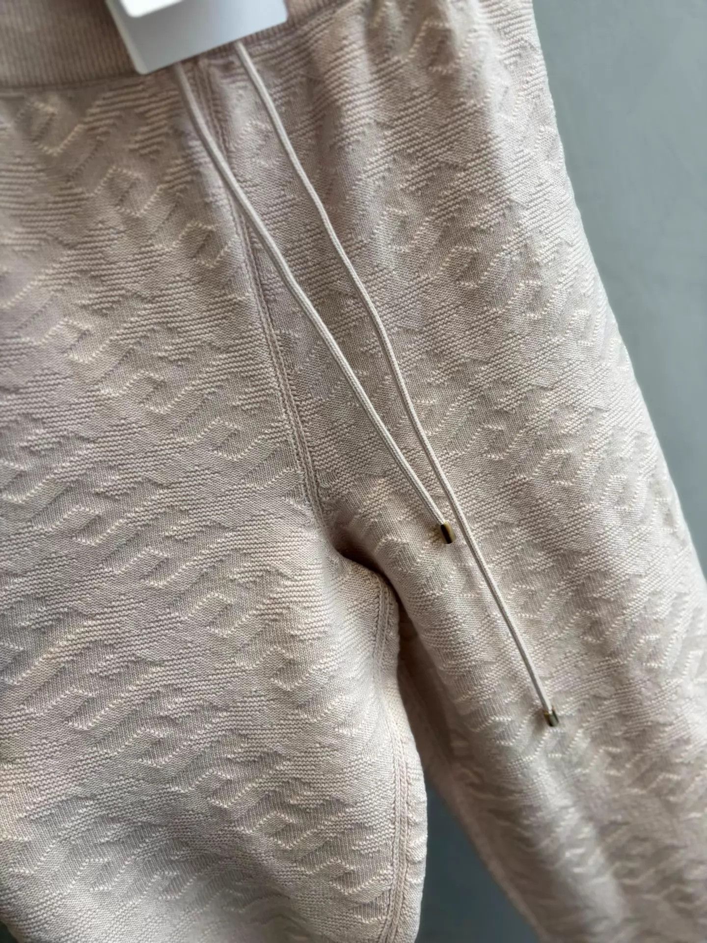 Hermes Hermes nude pink embossed H wool knit sweatpants 36 Size 26" / US 2 / IT 38 - 4 Thumbnail