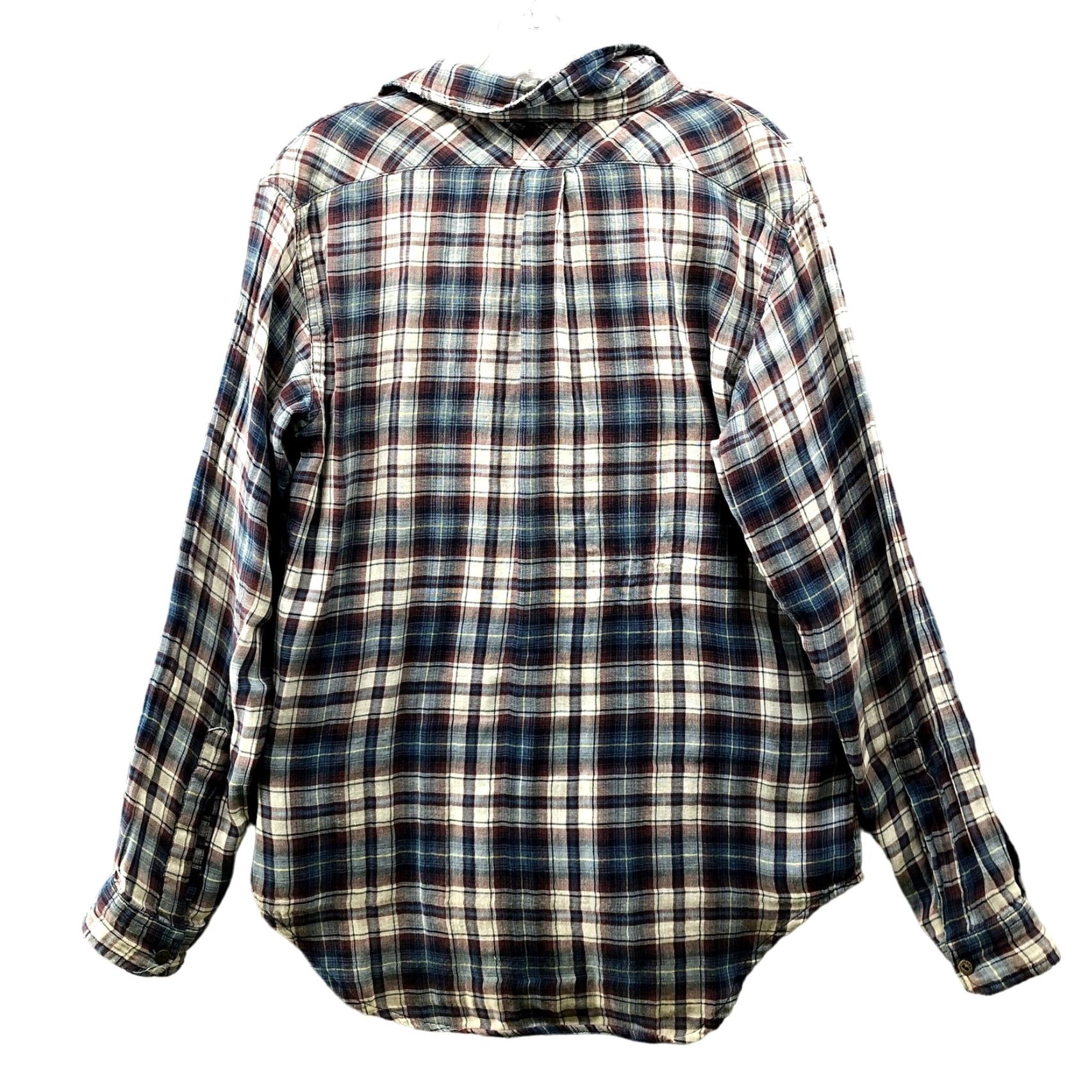 Vintage Current Elliott The Prep School Shirt Undertow Plaid Womens S Oversized Knit Button-Up Blue Casual Bohemian Grunge School 90s Womens Size S / US 4 / IT 40 - 2 Thumbnail