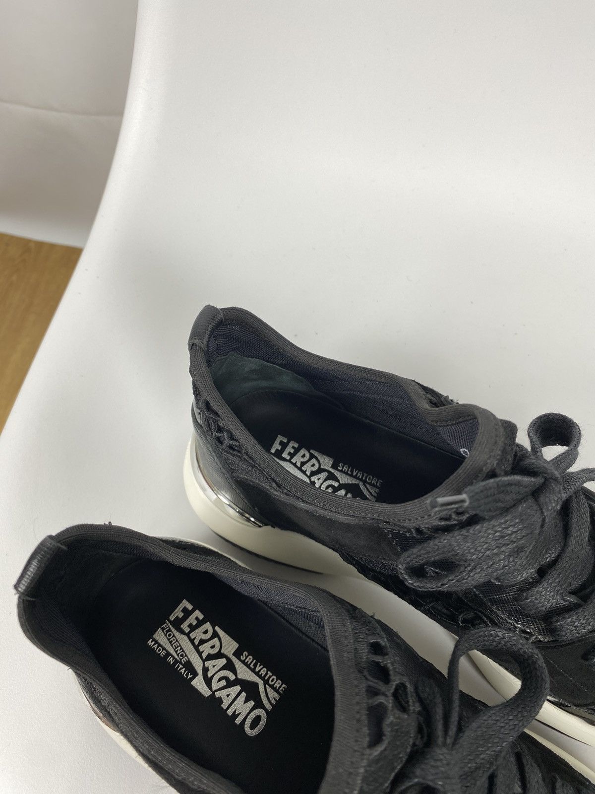 Salvatore Ferragamo Salvatore Ferragamo Efron Lace Sneakers size 7 Size US 7 / IT 37 - 8 Thumbnail
