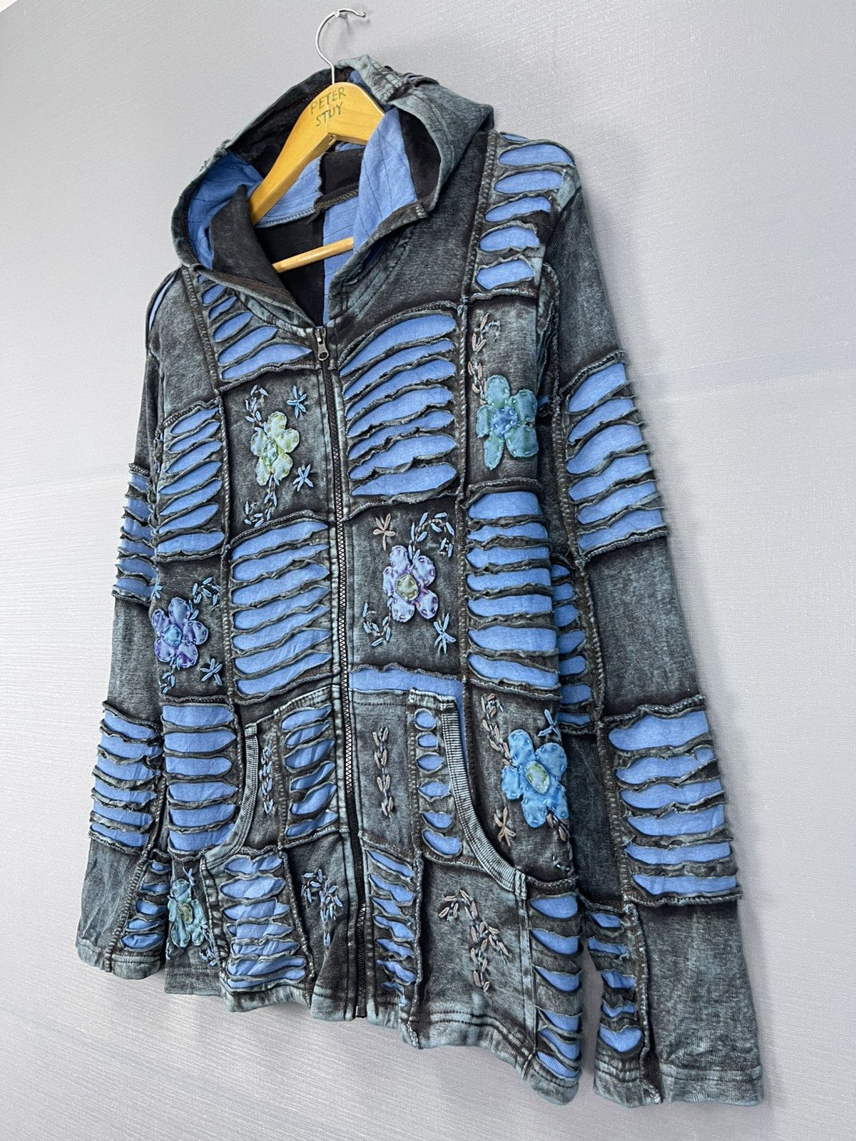 Vintage Vintage patchwork hoodie Size US L / EU 52-54 / 3 - 3 Thumbnail