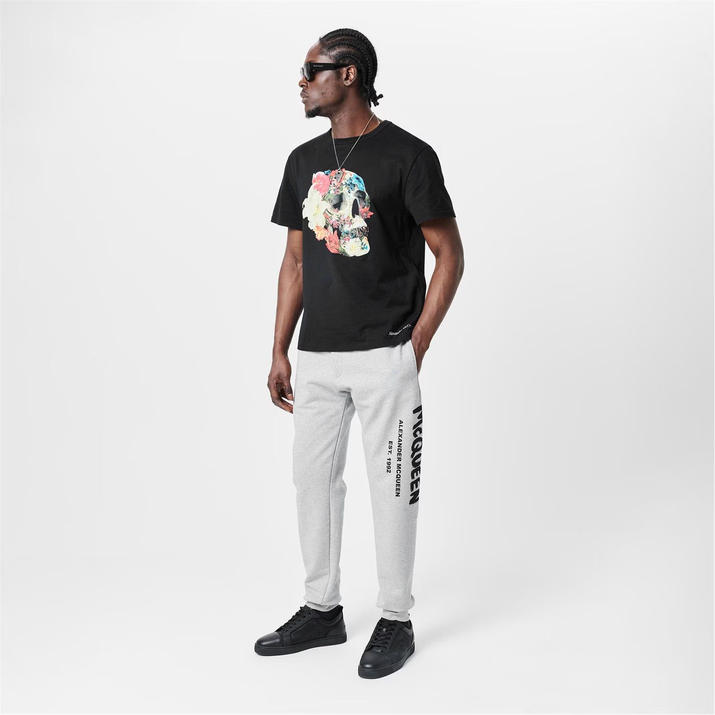 Alexander McQueen o1g2r1mq0326 Graffiti Sweatpants & Joggers in Grey Size US 34 / EU 50 - 6 Thumbnail