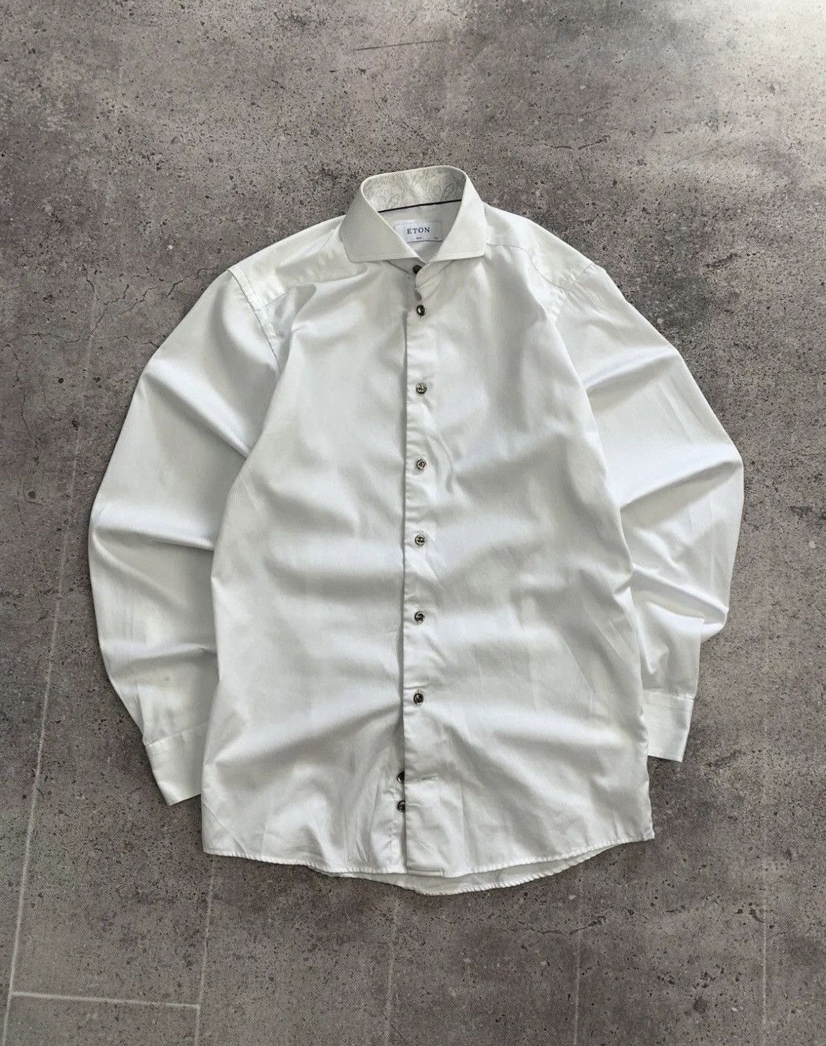 Eton Eton Vintage Shirt White Faded Size US M / EU 48-50 / 2 - 2 Thumbnail