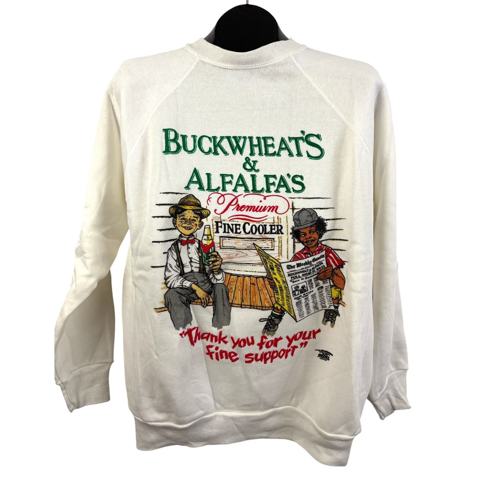 Tultex VTG 80s Buckwheat & Alfalfa Premium Sweatshirt L Tultex USA Size US XL / EU 56 / 4 - 1 Thumbnail