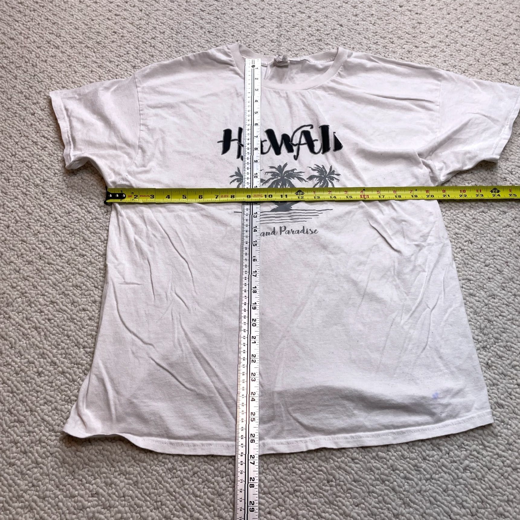 Hanes Hanes Shirt Mens XL White Hawaii Island Paradise Logo Short Sleeve Crew Cotton Size US XL / EU 56 / 4 - 6 Thumbnail