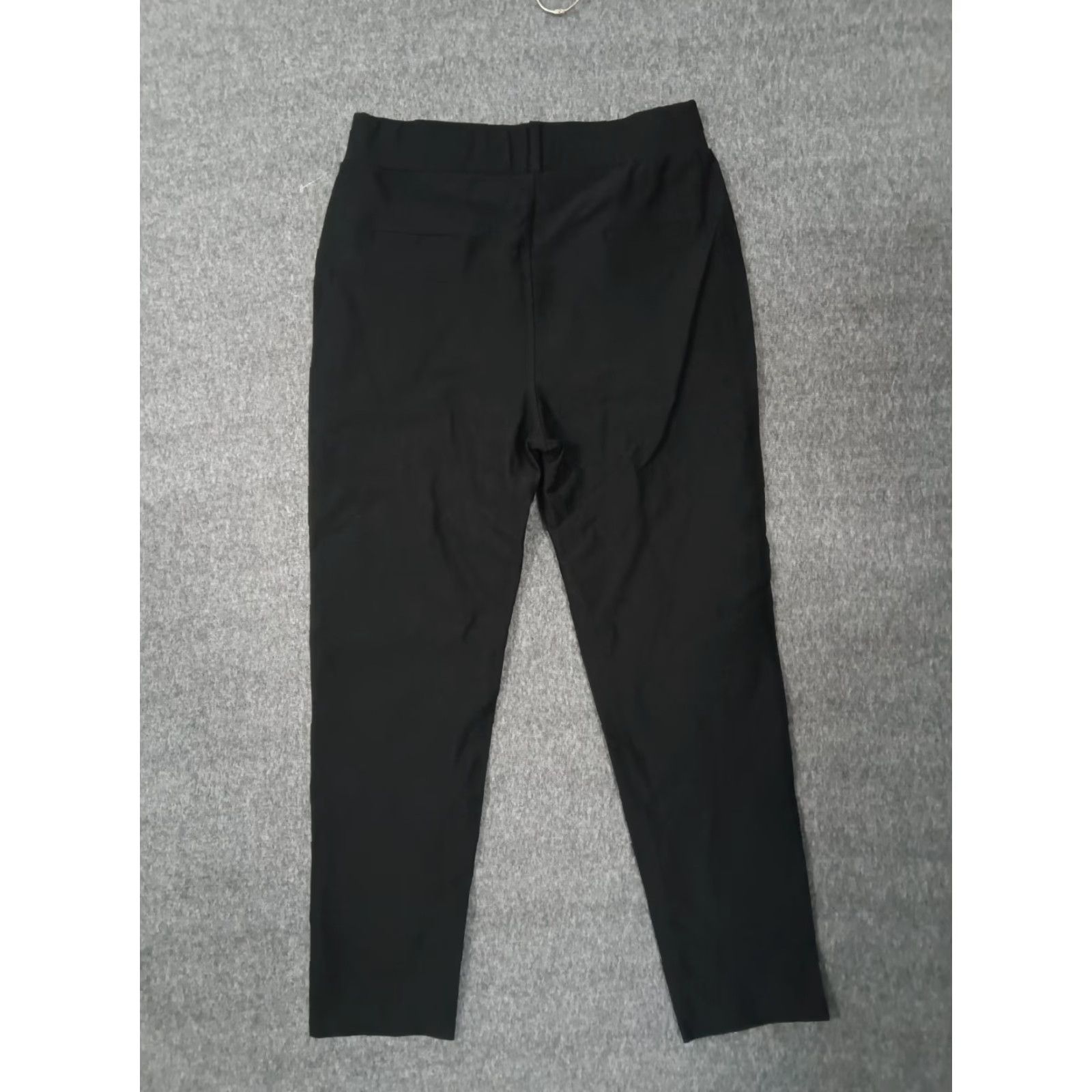 Vintage W&J Fashion Women's L Charcoal Stretch High Rise Pull On Pants Tapered Chino Slim Size 36" / US 14 / IT 50 - 2 Thumbnail