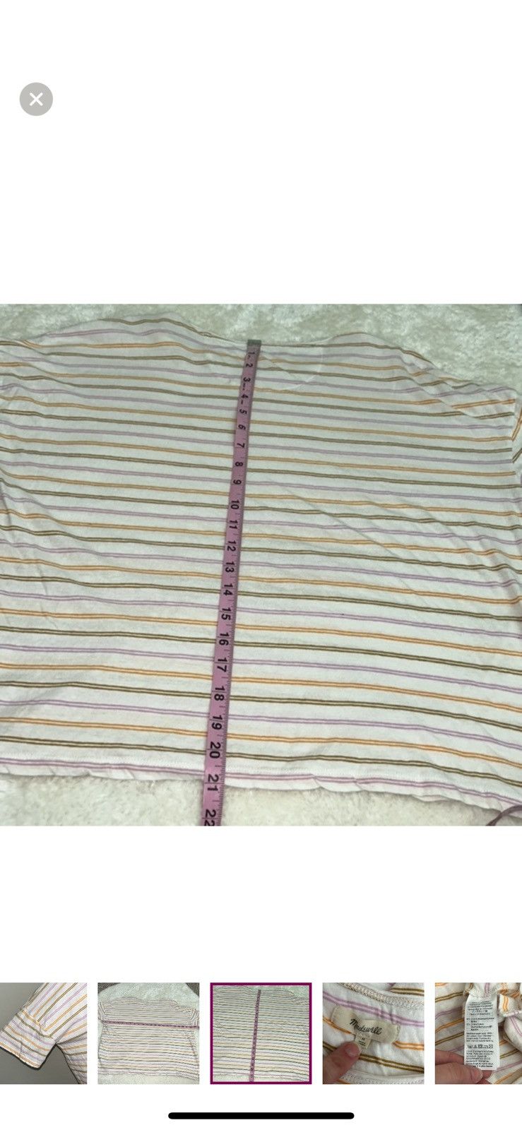 Madewell Madewell medium raw edged hangout tee in Branham stripe Size M / US 6-8 / IT 42-44 - 4 Thumbnail