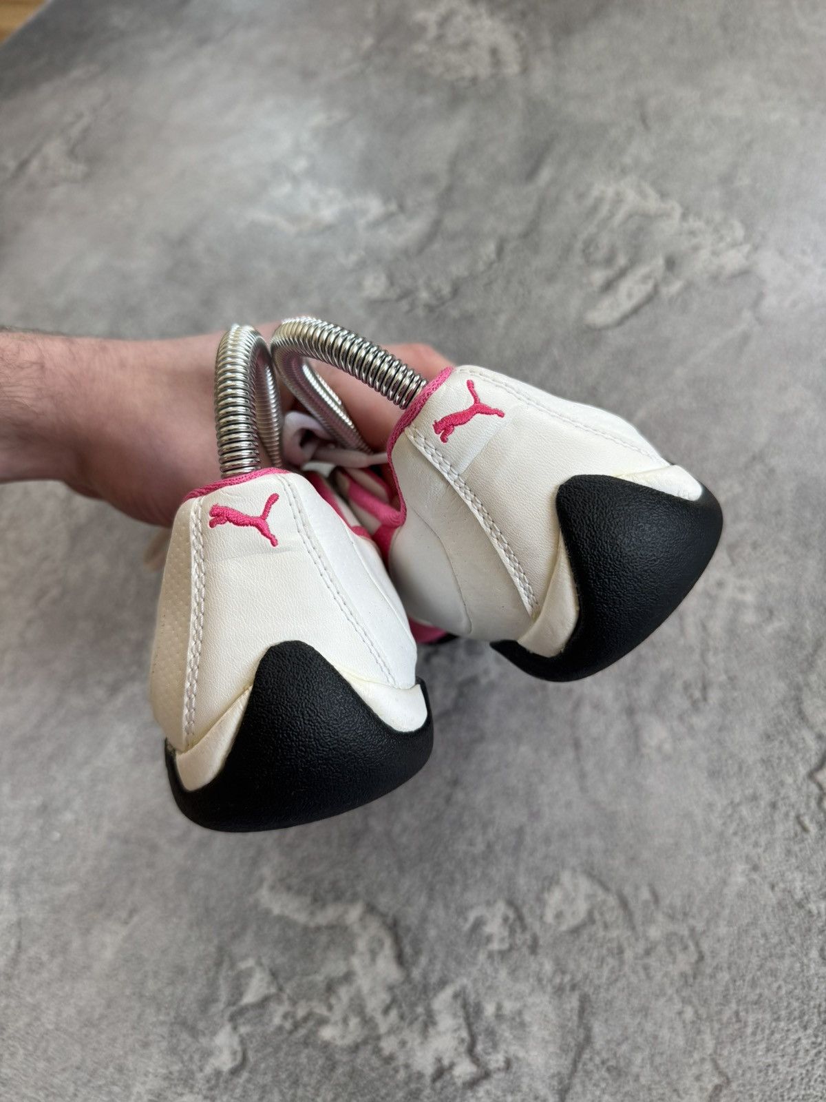 Puma Puma 39/EUR 25cm SpeedCat white & pink sneakers hi top shoes Size US 8.5 / IT 38.5 - 18 Thumbnail