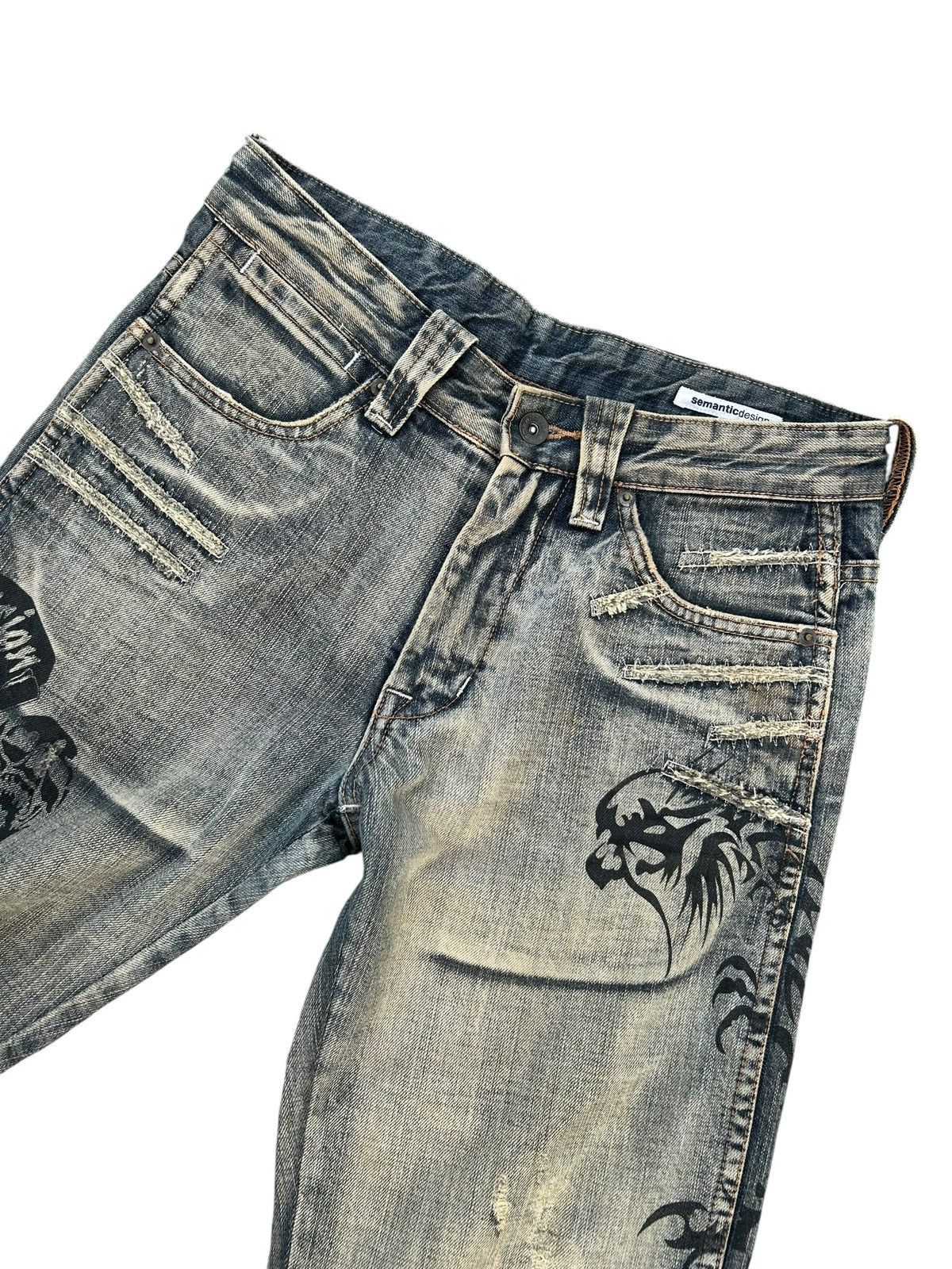 Kapital Flare Semantic design Rusty Faded Distressed Denim Jeans Size US 30 / EU 46 - 5 Thumbnail