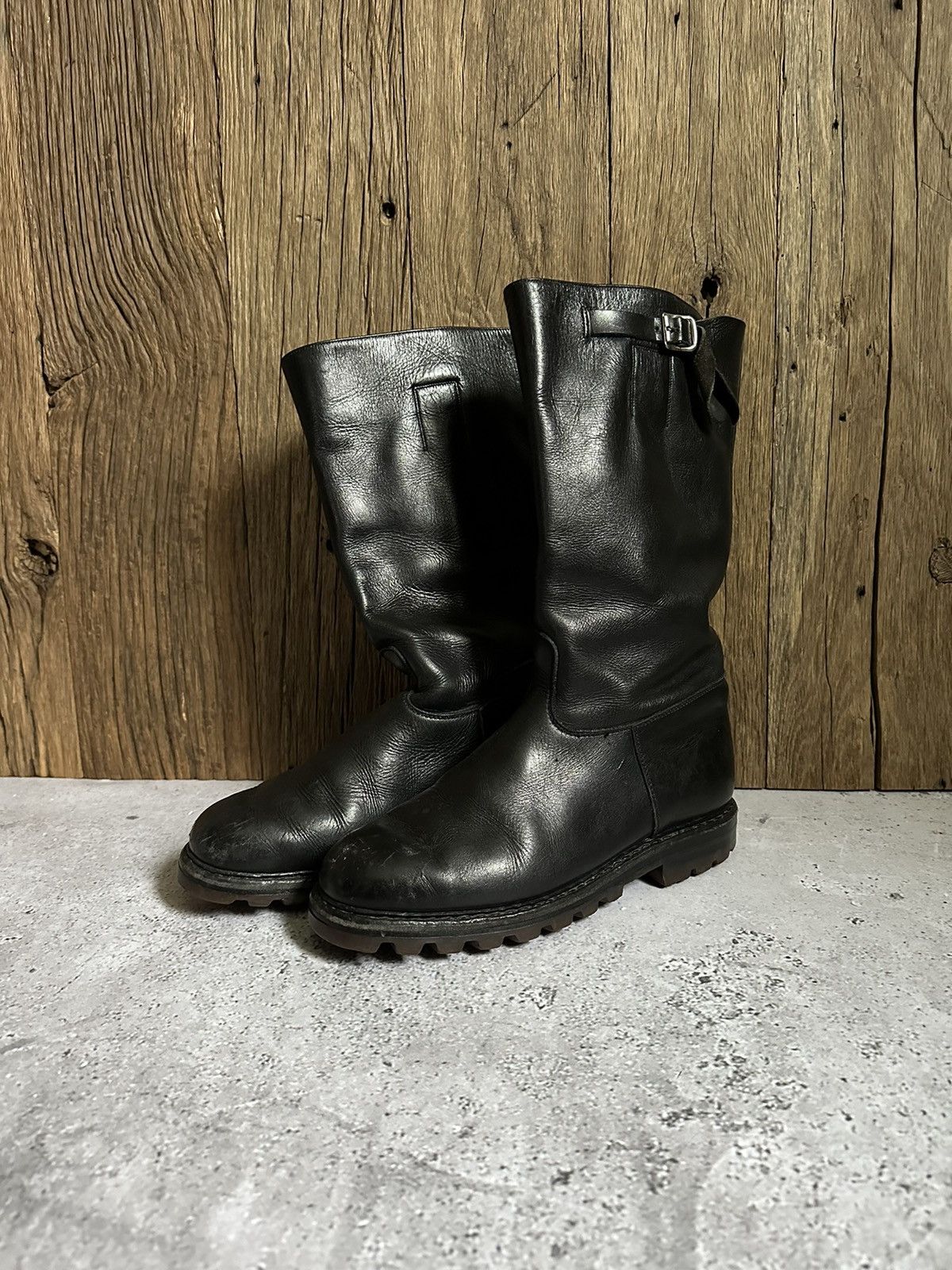 image of Antique x Military Ww2 German Nco Combat Marching Boots in Black, Men's (Size 10)