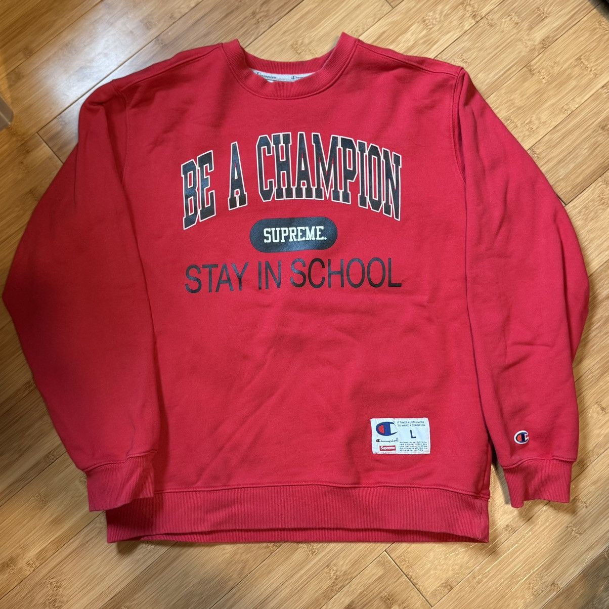 Champion × Supreme Supreme Be A Champion Sweatshirt Large Size US L / EU 52-54 / 3 - 1 Thumbnail