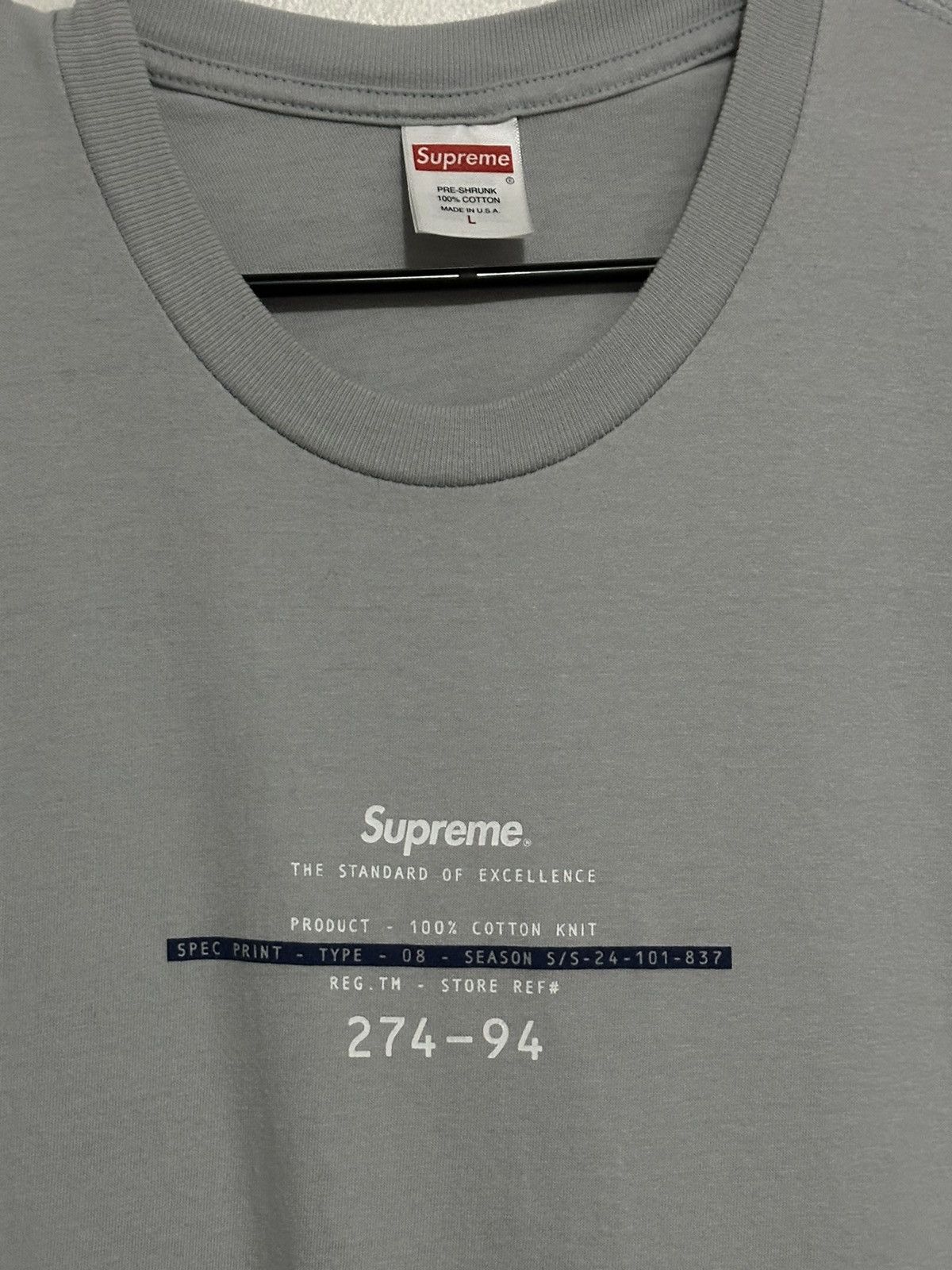 Supreme Supreme Standard Tee Size US L / EU 52-54 / 3 - 2 Thumbnail