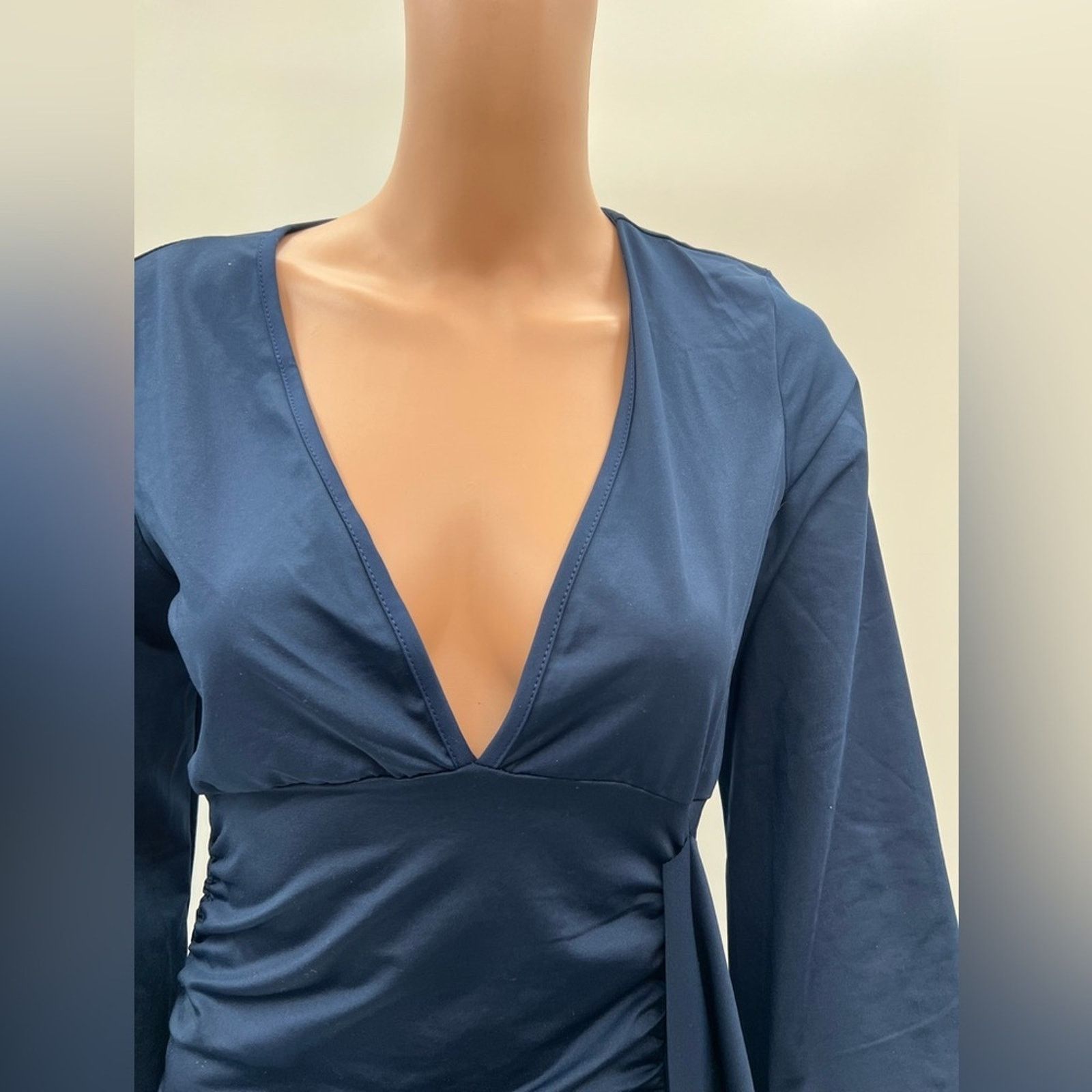 & Other Stories Midnight Blue Rouched Dress (NWOT) M Size M / US 6-8 / IT 42-44 - 5 Thumbnail
