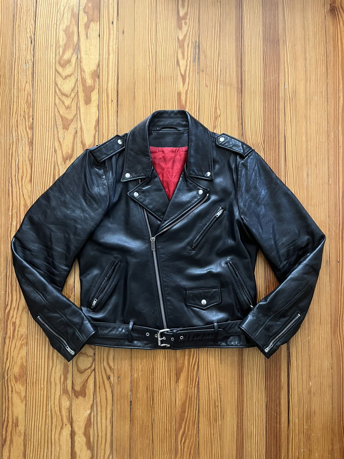 Andy Warhol × Calvin Klein 205W39NYC Raf Simons Steven Sprouse Screenprinted Leather Biker Jacket Size US M / EU 48-50 / 2 - 2 Thumbnail