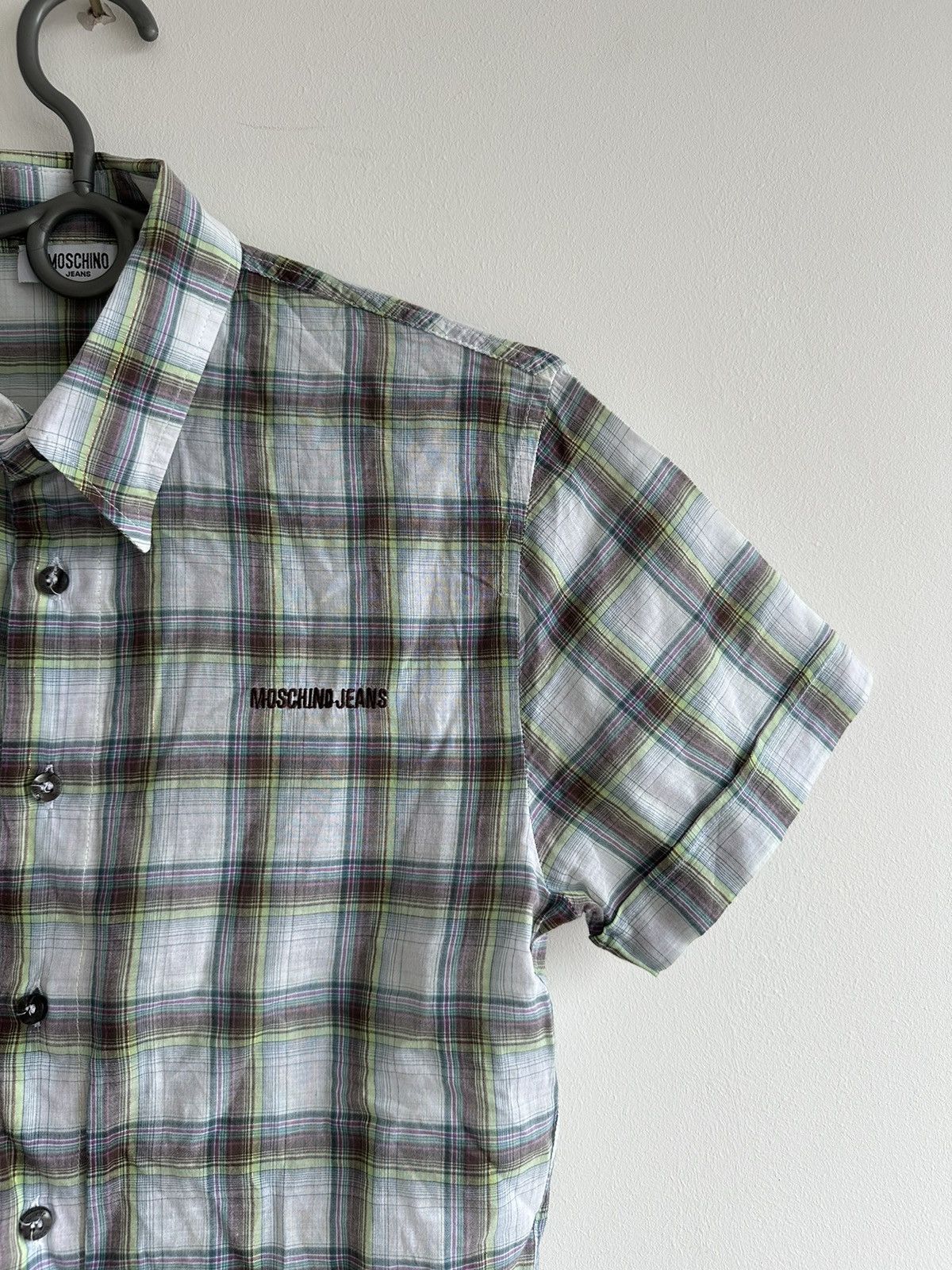 Moschino Moschino Jeans Short Sleeve Multi Shirt Button Logo Size S Size US S / EU 44-46 / 1 - 4 Thumbnail