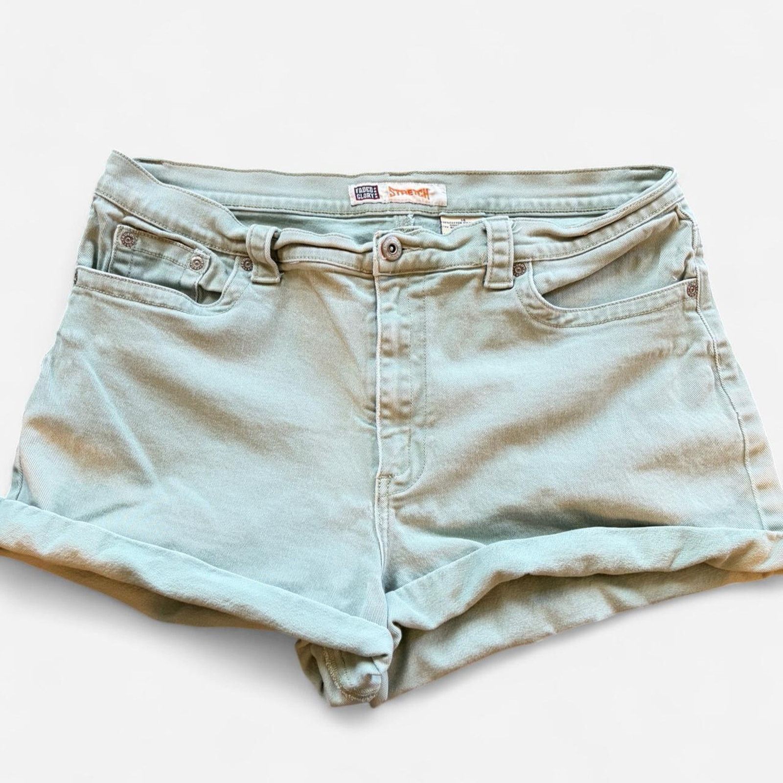 Faded Glory Faded glory pistachio denim shorts Size 36" / US 14 / IT 50 - 1 Thumbnail