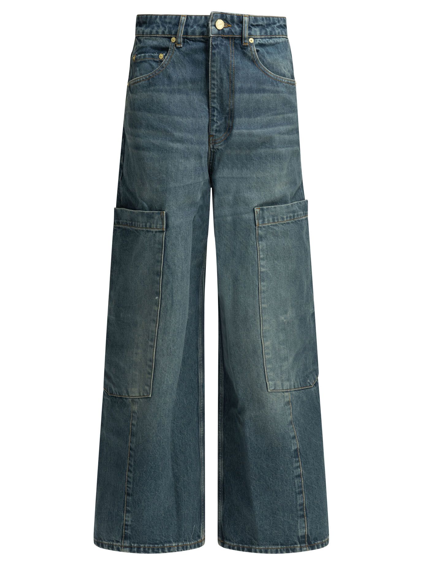 Ganni Ganni Baggy Cargo Wide Leg Jeans tag size 28/33 Women - USA Duties Paid Size 28" / US 6 / IT 42 - 1 Thumbnail