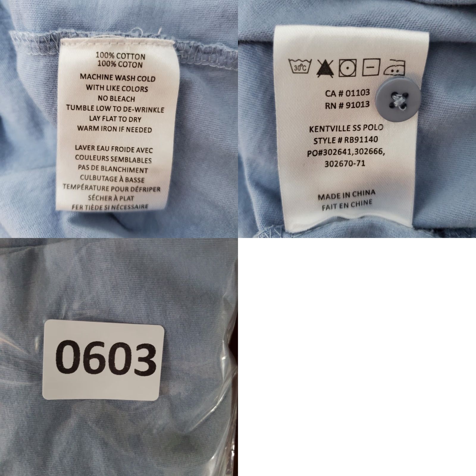 Vintage VINTAGE Robert Barakett Kentville Polo Shirt Men 2XL Short Sleeve Light Blue Cotton Polo Mens Size US XXL / EU 58 / 5 - 8 Thumbnail