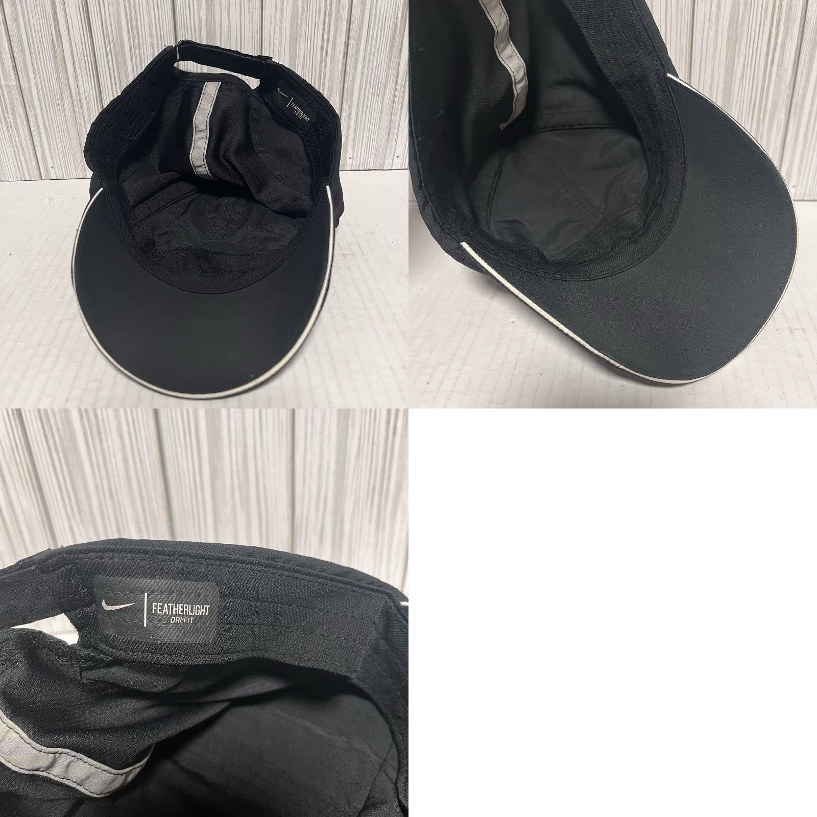 Nike Nike Hat Cap Strap Back Black Panel Tailwind Featherlight Tennis Pickleball Mens Adjustable Black Baseball Cap Logo (Men) Size ONE SIZE - 8 Thumbnail