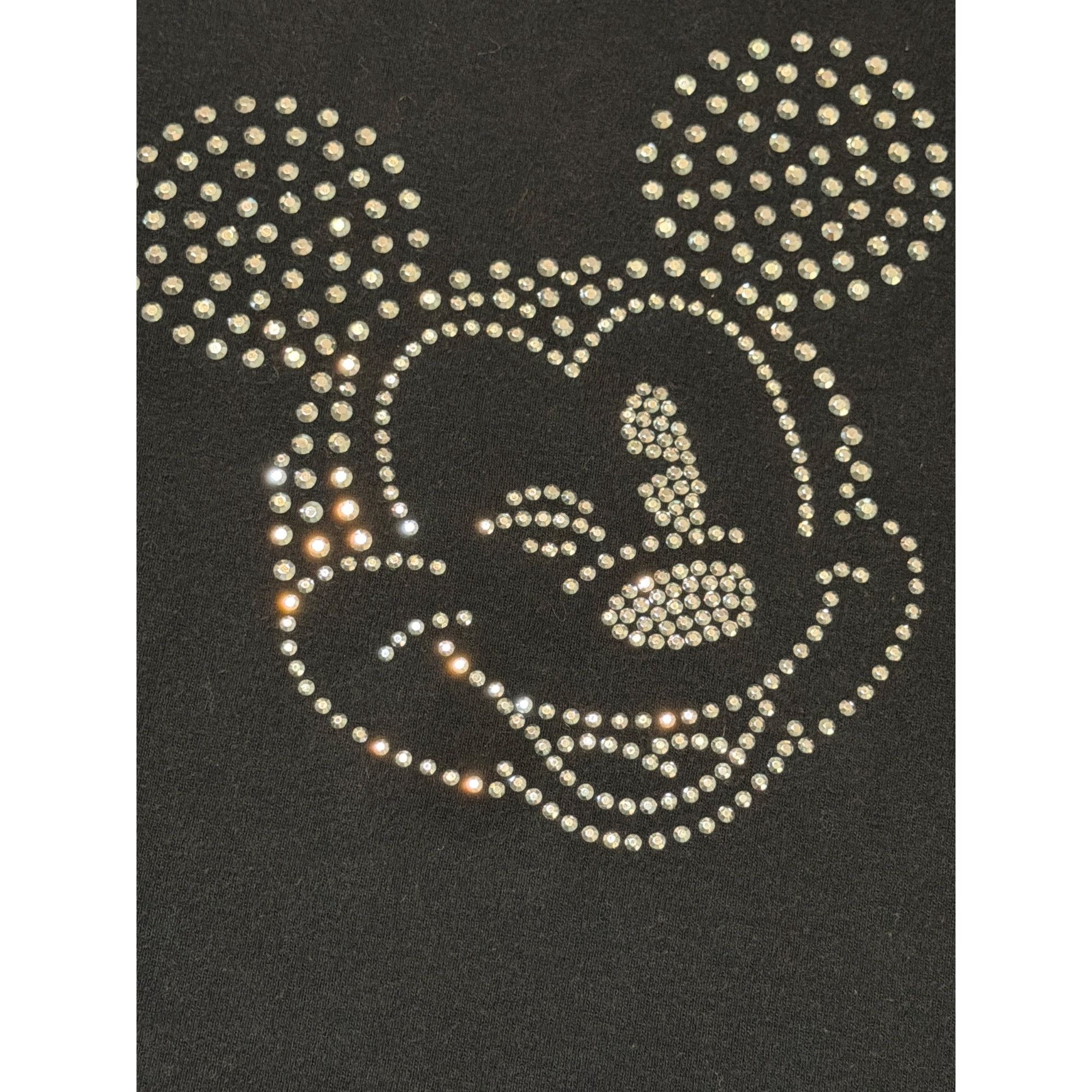 Disney Vintage Y2K Disney Mickey Mouse Black Rhinestone Shirt Wink Size XXL / US 16-18 / IT 52-54 - 2 Thumbnail