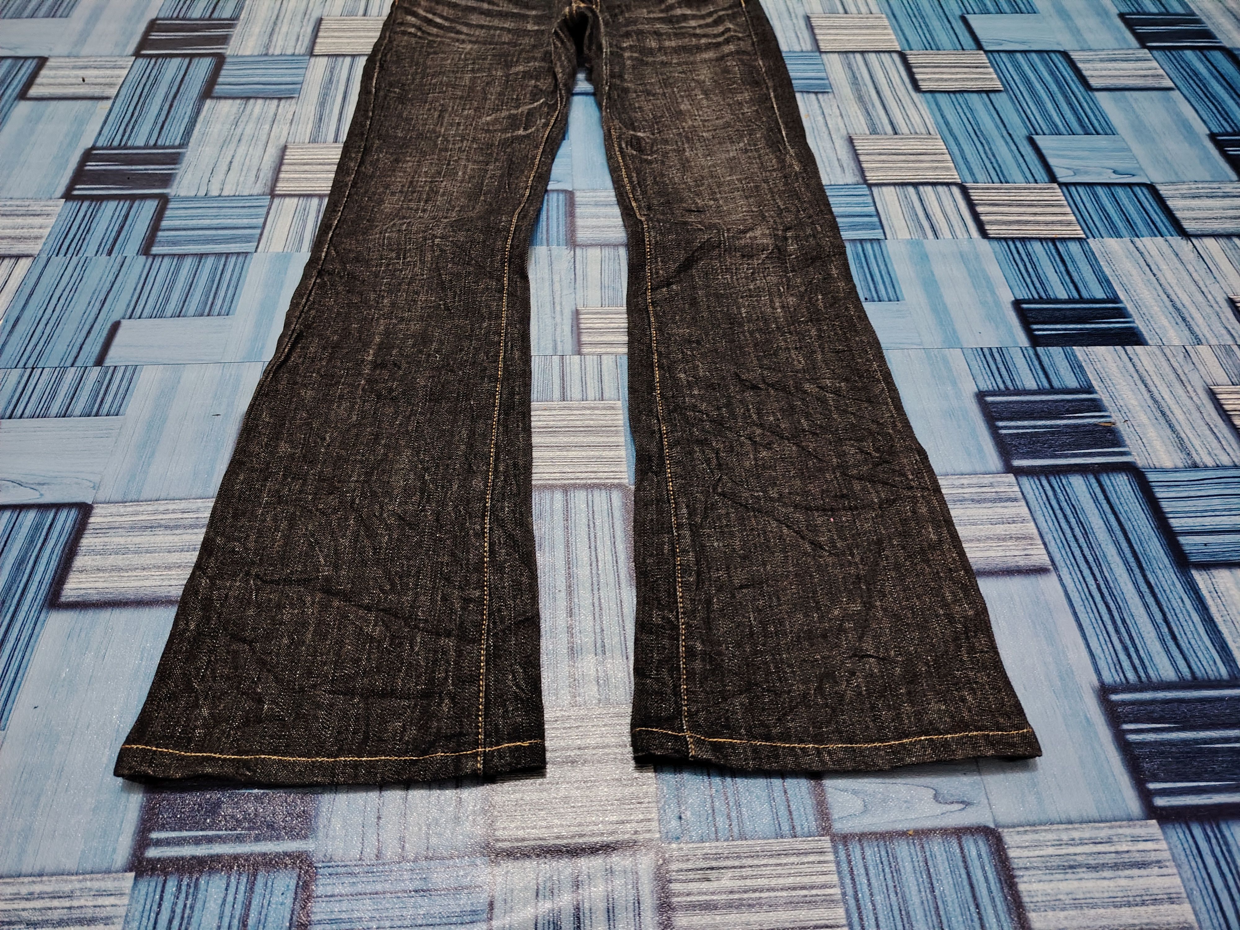 If Six Was Nine × Japanese Brand Japanese Sasson Black Flared Jeans Tribal embroidery Pocket Size US 27 - 9 Thumbnail