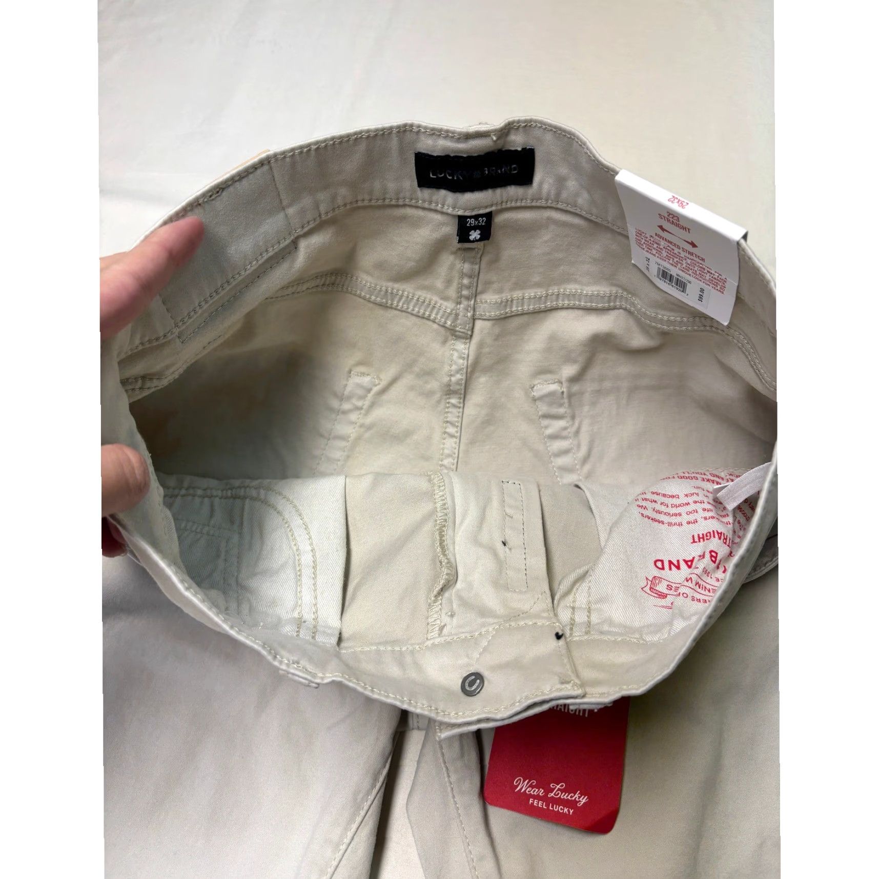 Lucky Brand Lucky Brand 223 Straight Pants Mens 29x32 Sand Beige Size US 29 - 5 Thumbnail