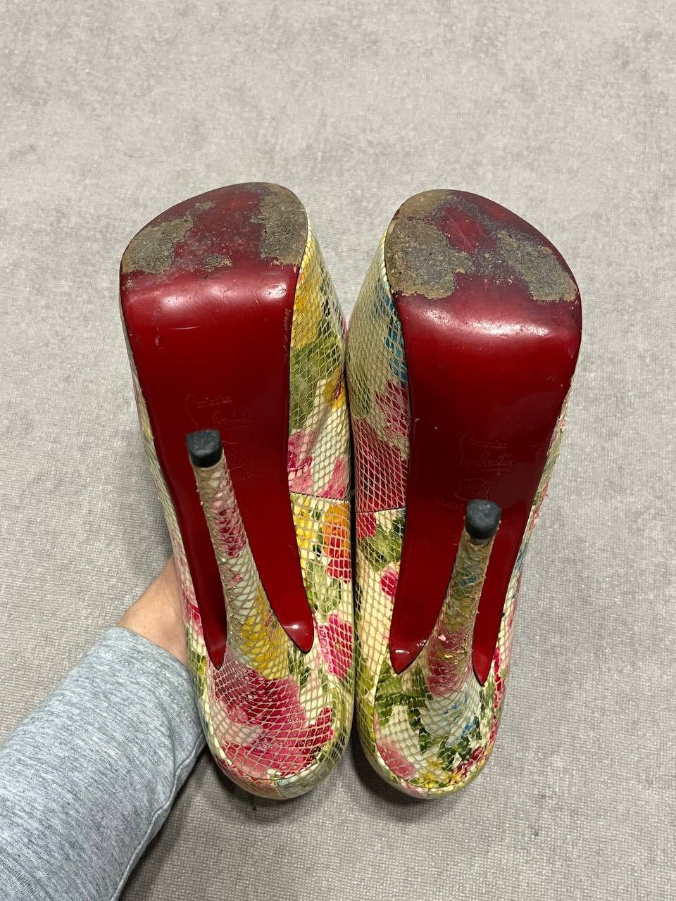 Christian Louboutin Christian Louboutin Flower High Pump Heels Women`s 37 Size US 7 / IT 37 - 13 Thumbnail