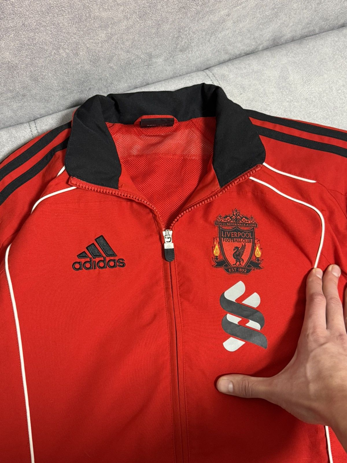 Adidas × Vintage Vintage Adidas Liverpool 2010 red jacket windbreaker Size US S / EU 44-46 / 1 - 8 Thumbnail